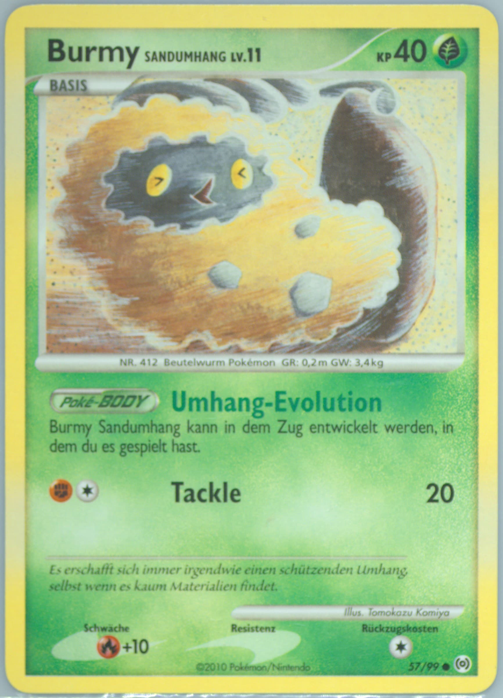 Burmy Sandumhang (57) 2010 Pokemon Platinum Arceus German