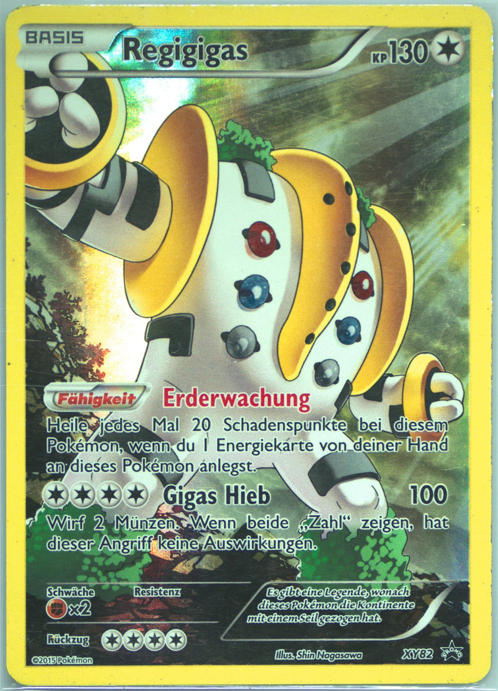 Full Art/Regigigas Pikachu EX Legendary Collection-German (XY82) 2016 Pokemon XY Black Star Promo