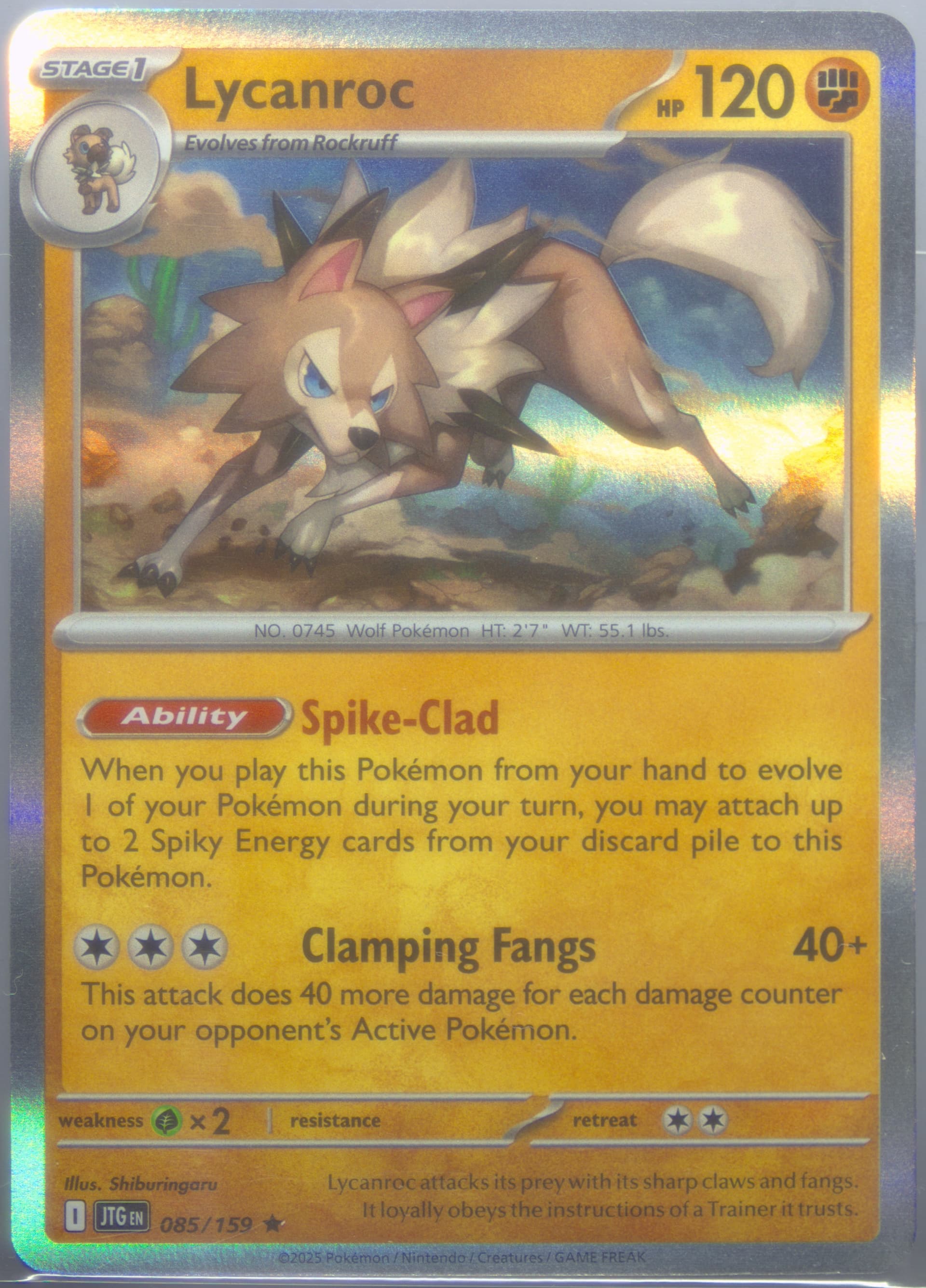 Lycanroc (085) 2025 Pokemon Jtg EN-Journey Together