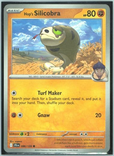 Hop's Silicobra (086) 2025 Pokemon Jtg EN-Journey Together