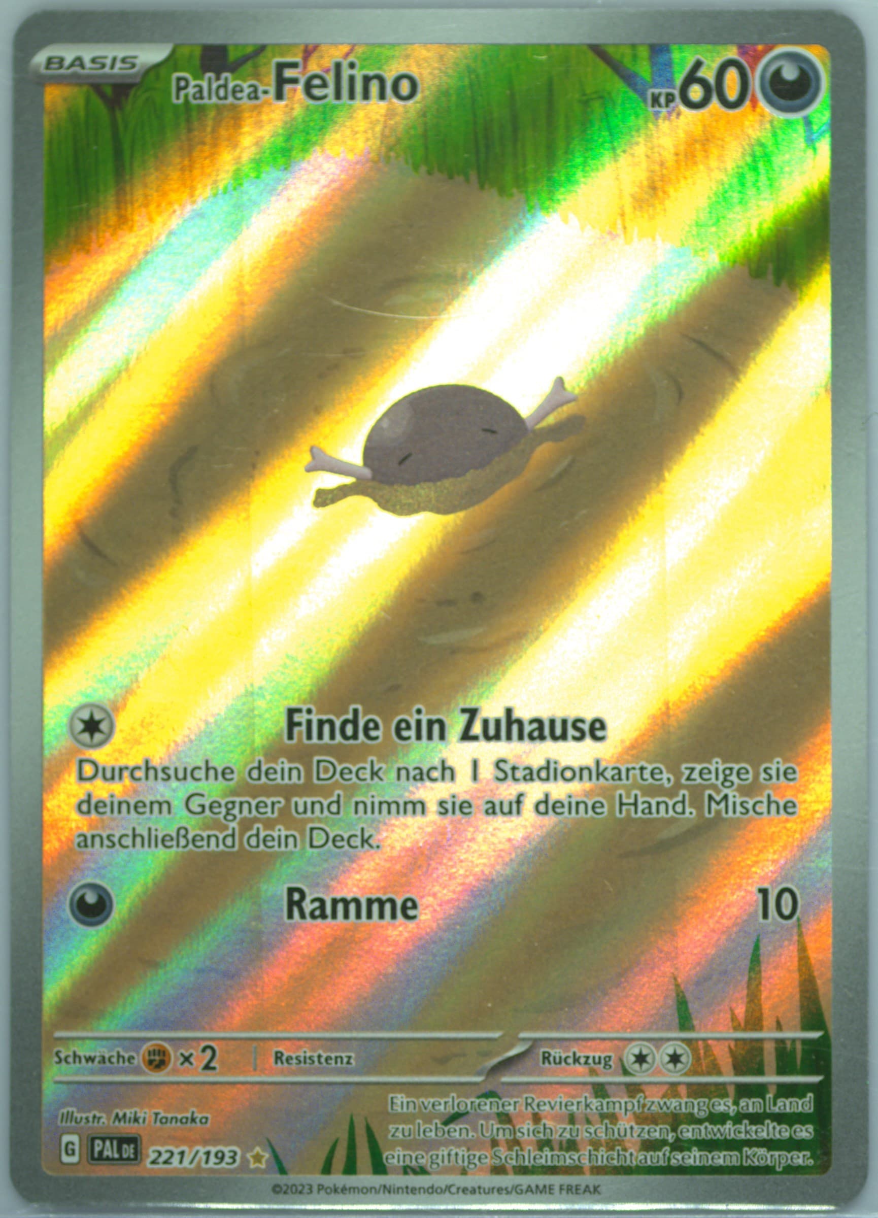 Paldean Wooper Illustration Rare (221) 2023 Pokemon German Pal de-Paldea Evolved