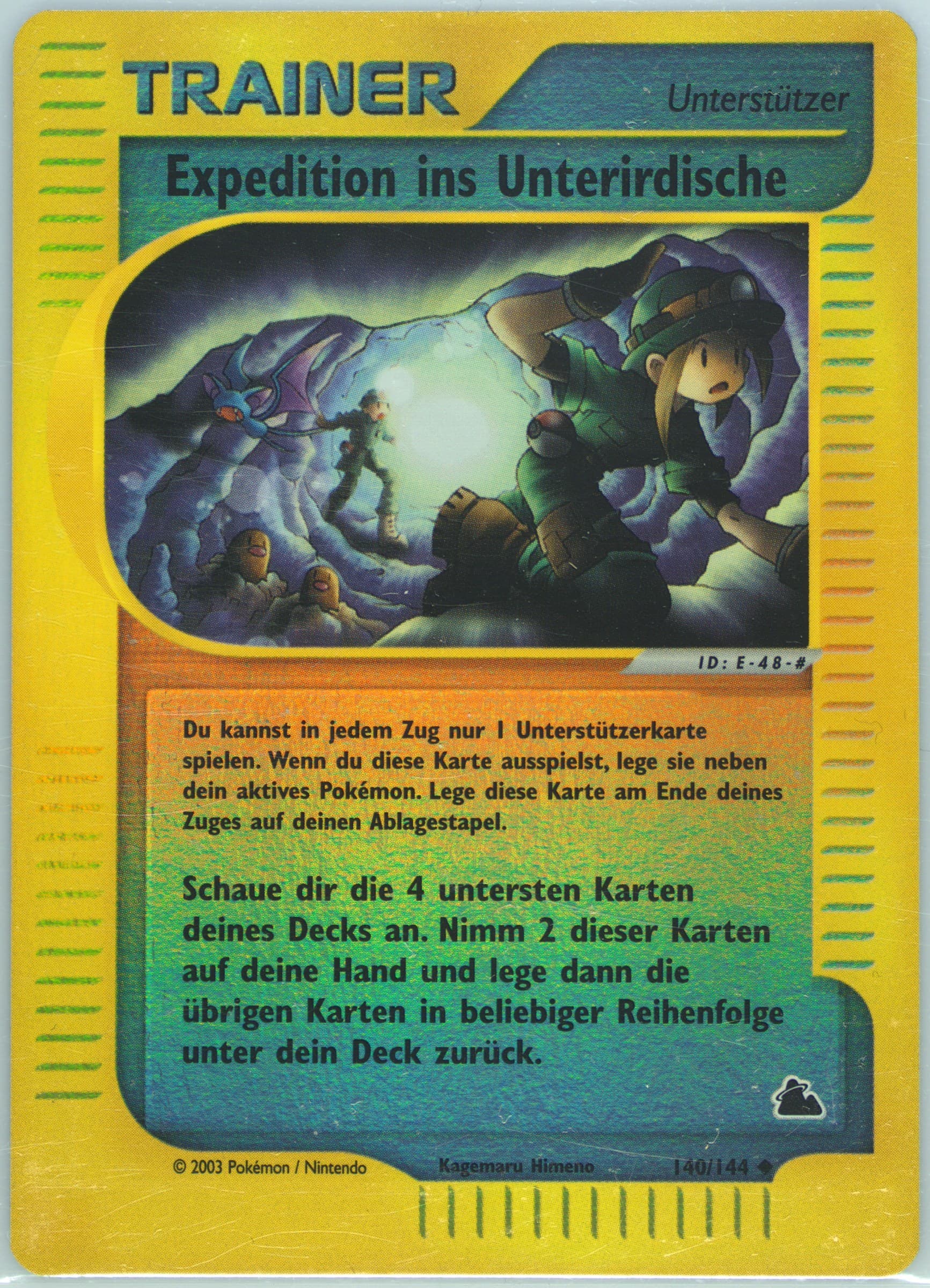 Expedition Ins Unterirdische-Reverse Foil German (140) 2003 Pokemon Skyridge