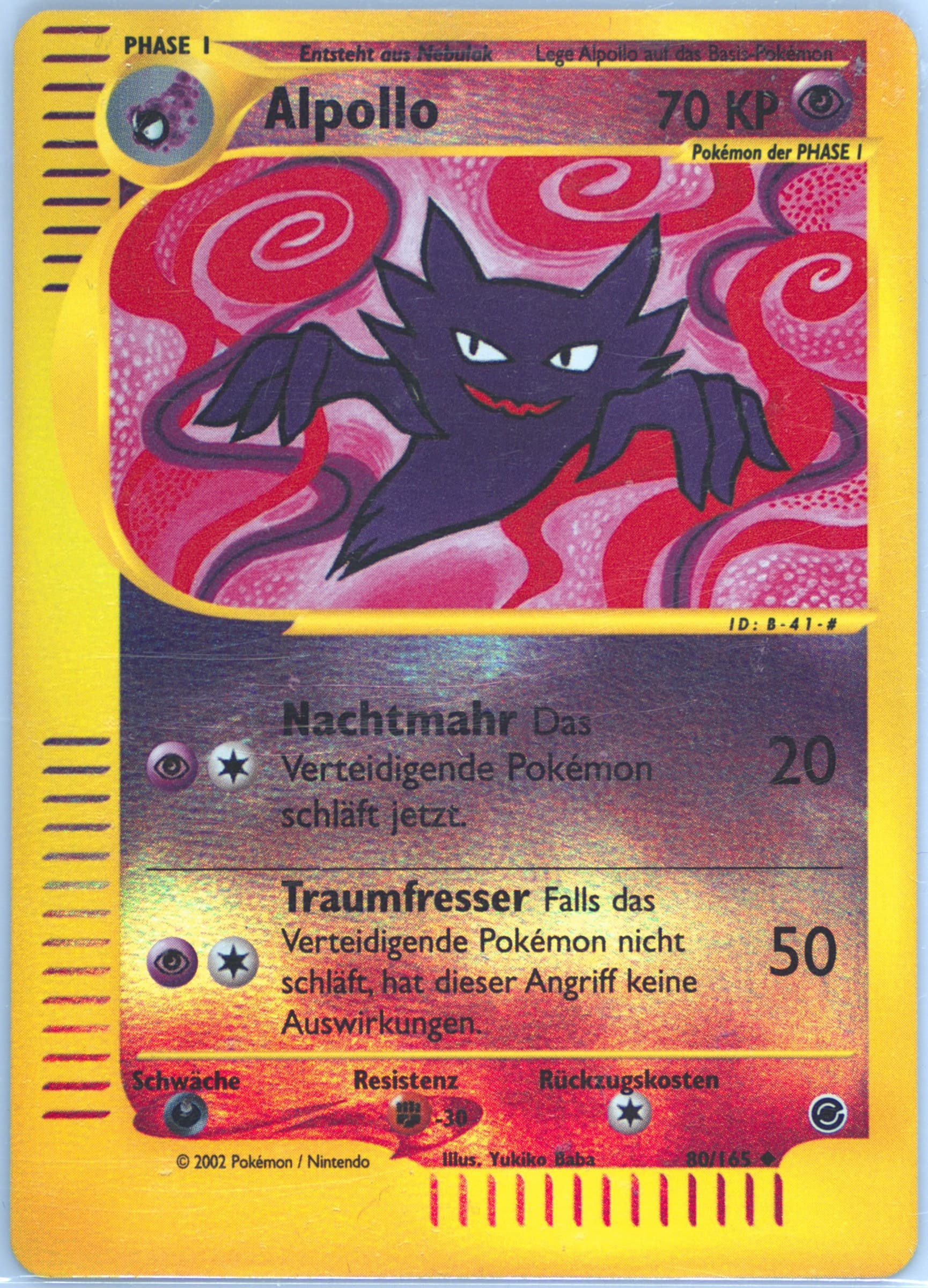 Alpollo-Reverse Foil German (80) 2002 Pokemon Expedition
