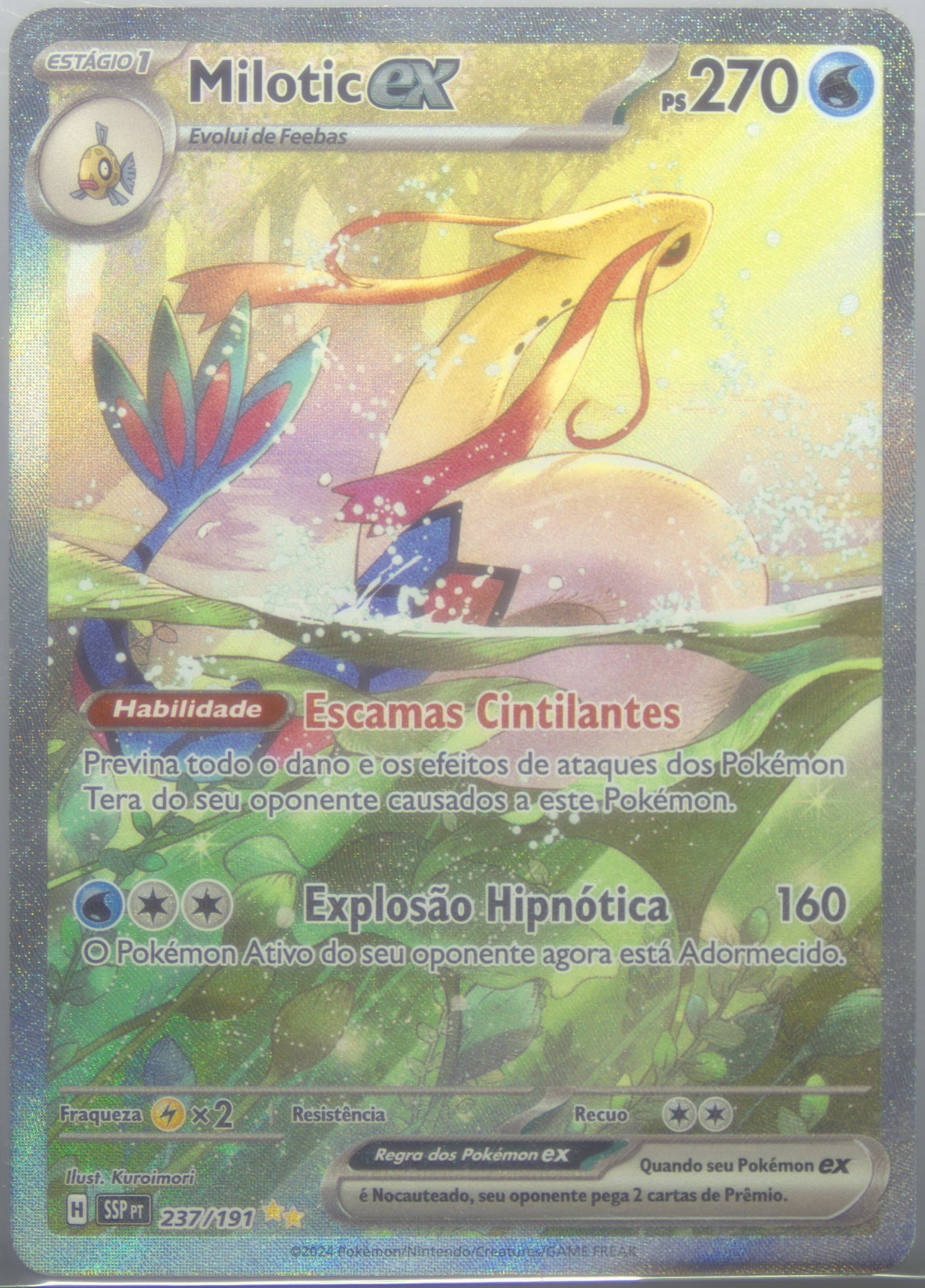 Milotic EX Special Illustration Rare (237) 2024 Pokemon Portuguese Ssp PT-Surging Sparks