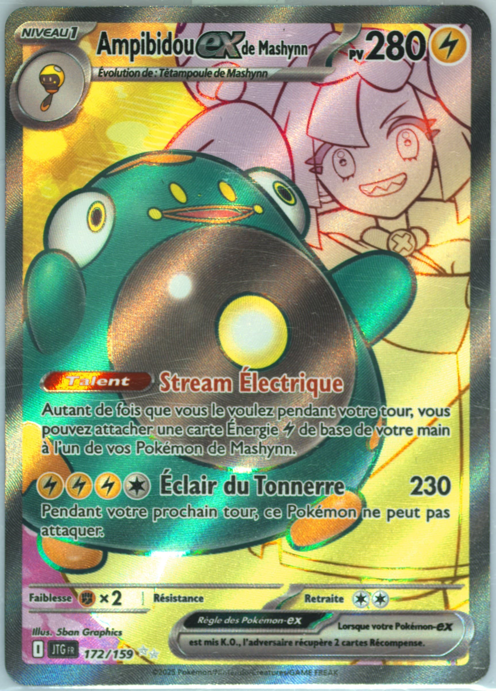 Iono's Bellibolt EX Ultra Rare (172) 2025 Pokemon French Jtg FR-Journey Together