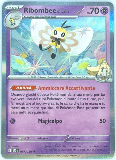 Lillie's Ribombee (067) 2025 Pokemon Italian Jtg It-Journey Together
