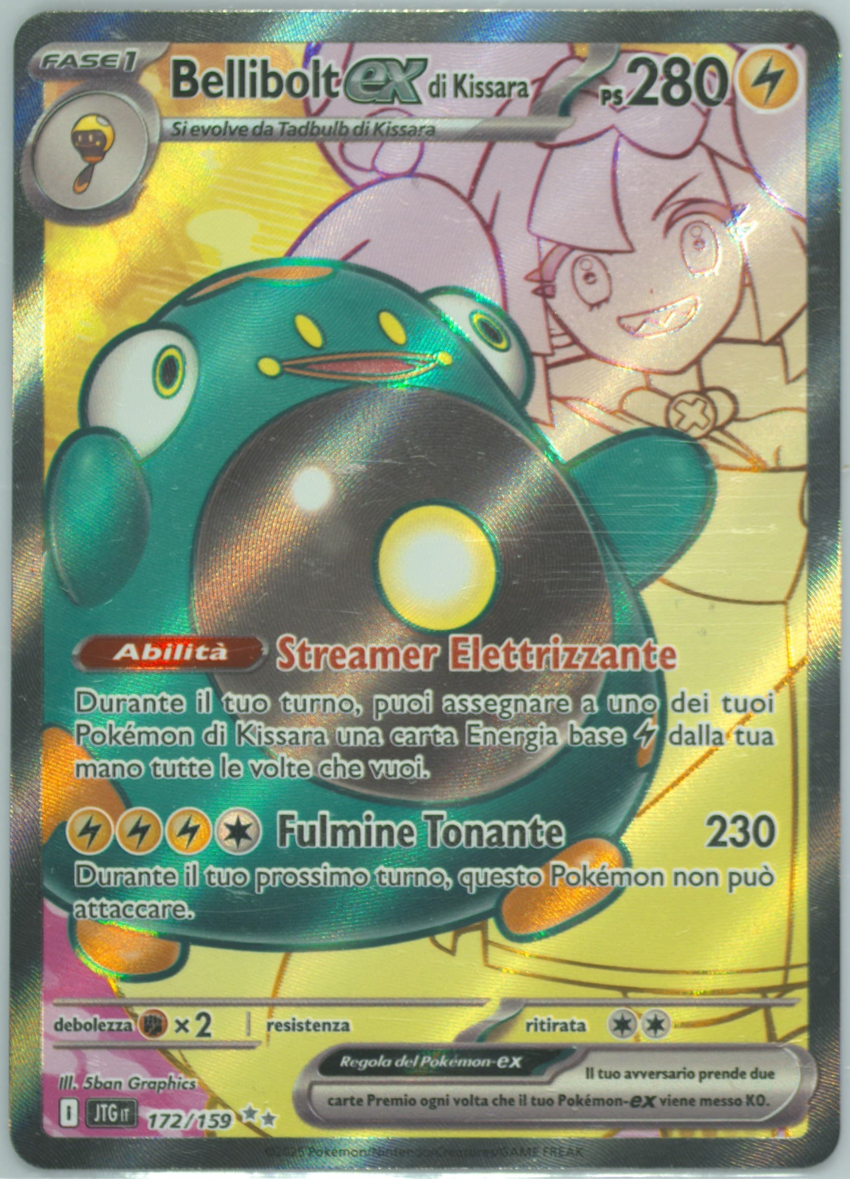 Iono's Bellibolt EX Ultra Rare (172) 2025 Pokemon Italian Jtg It-Journey Together
