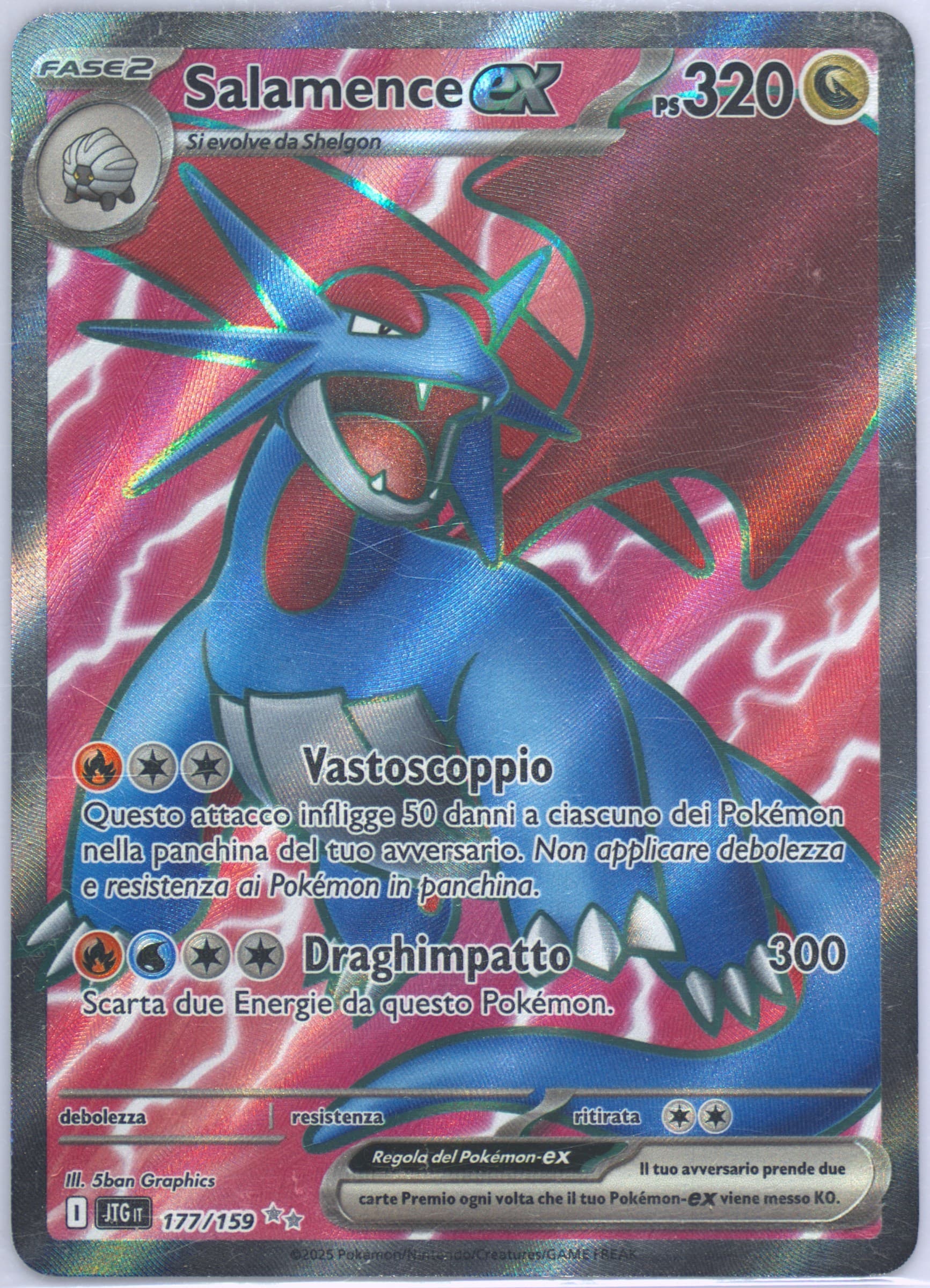 Salamence EX Ultra Rare (177) 2025 Pokemon Italian Jtg It-Journey Together