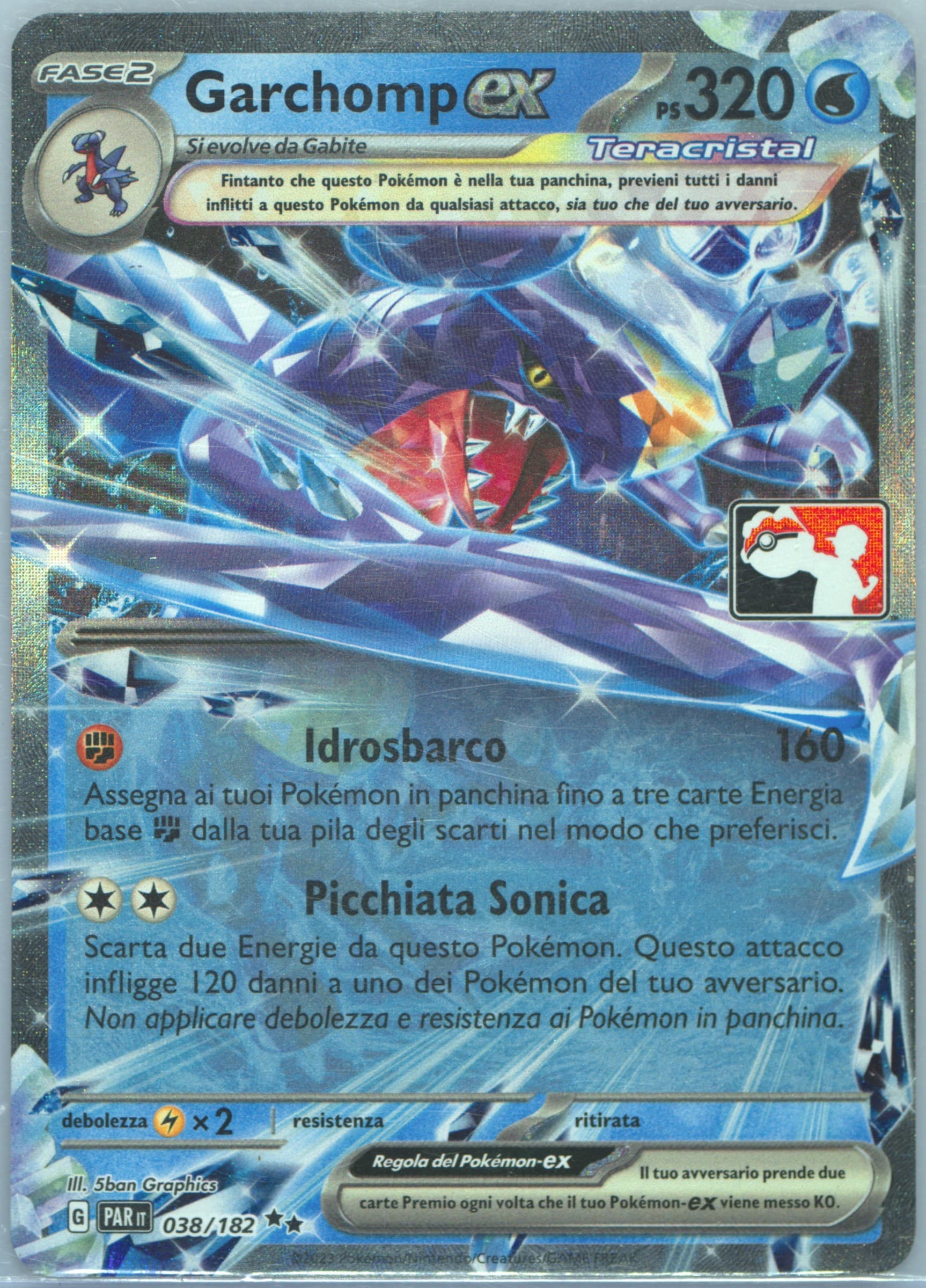 Garchomp EX Italian (038) 2024 Pokemon Play! Pokemon Prize Pack: Series 5