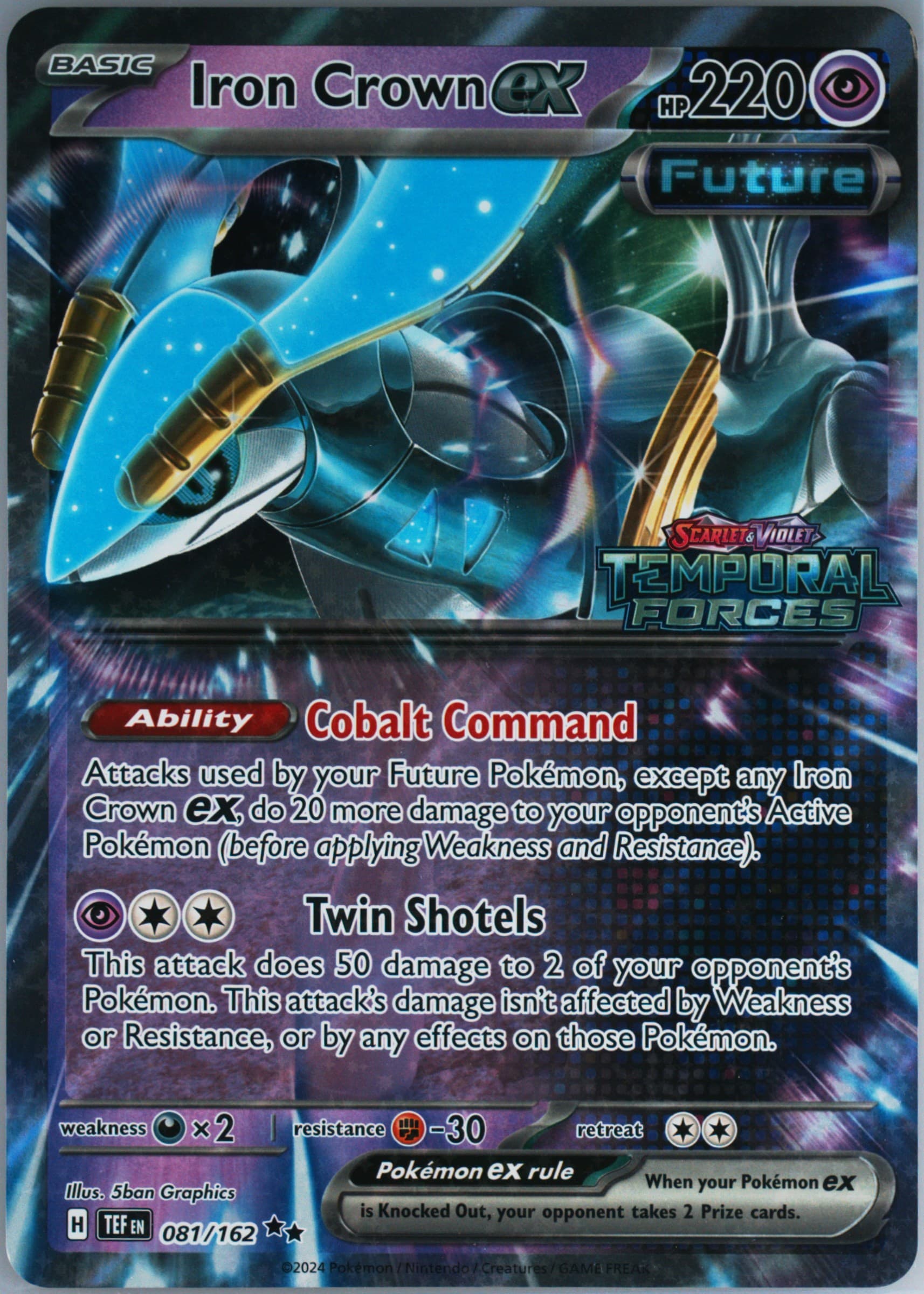 Iron Crown EX Europe Exclusive-Jumbo (081) 2024 Pokemon Tef EN-Temporal Forces