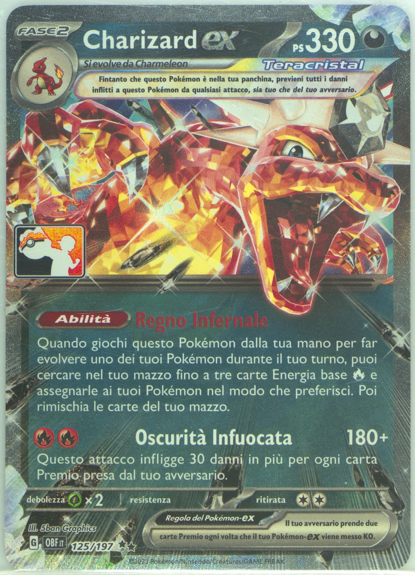 Charizard EX Italian (125) 2024-2025 Pokemon Play! Pokemon Prize Pack
