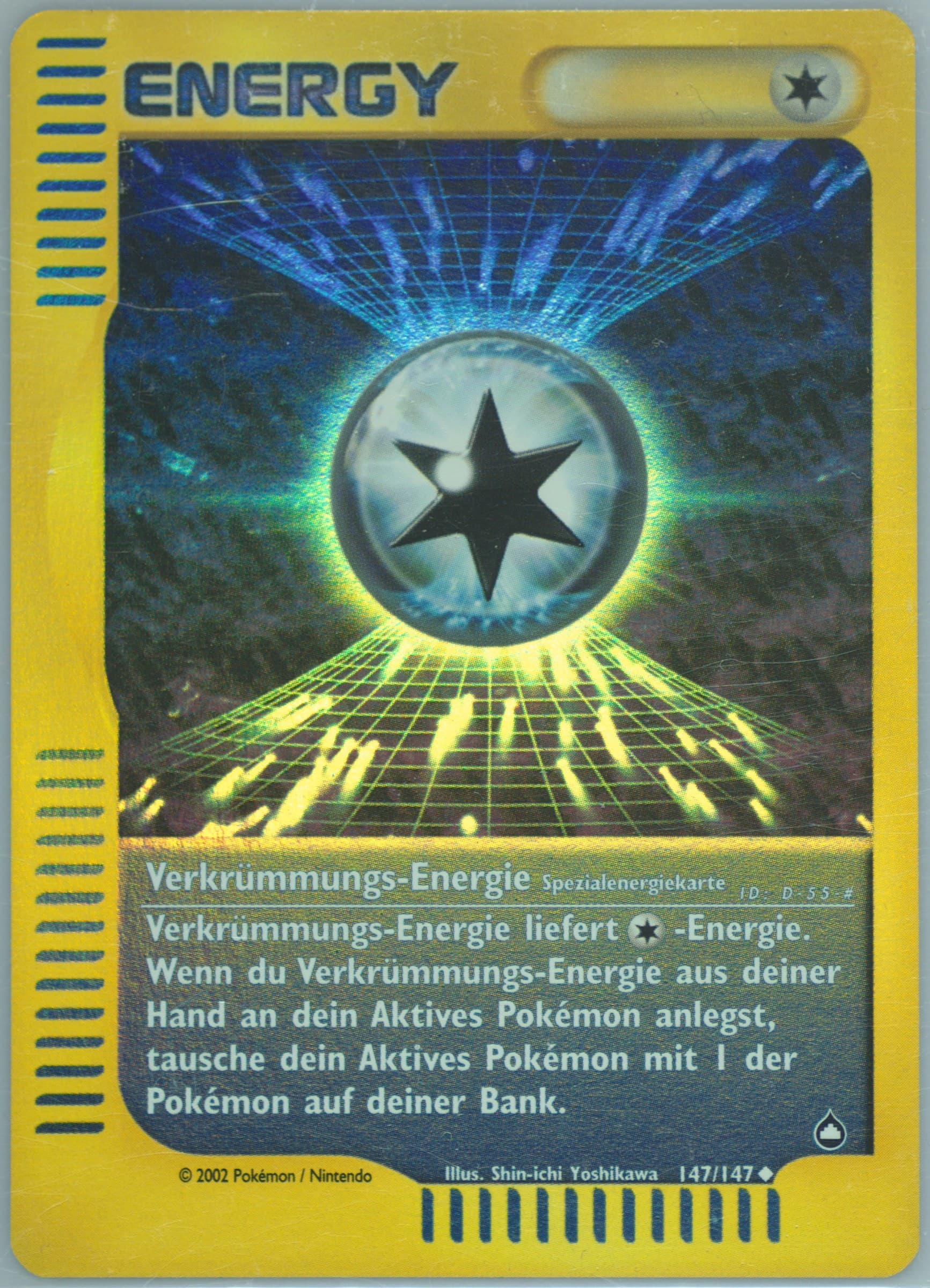 Verkrummungs-Energie-Reverse Foil German (147) 2003 Pokemon Aquapolis