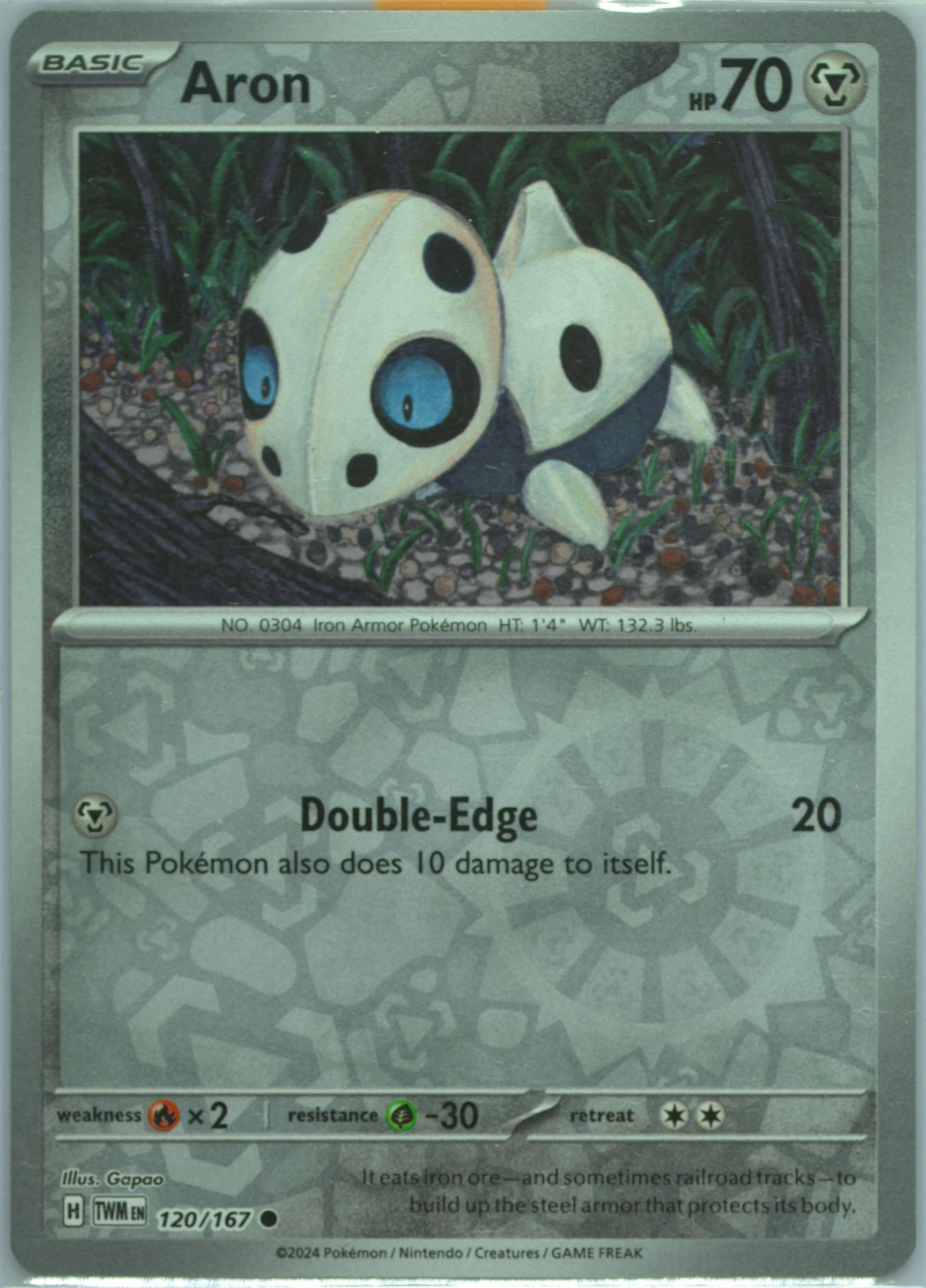 Aron Reverse Holo (120) 2024 Pokemon Twm EN-Twilight Masquerade