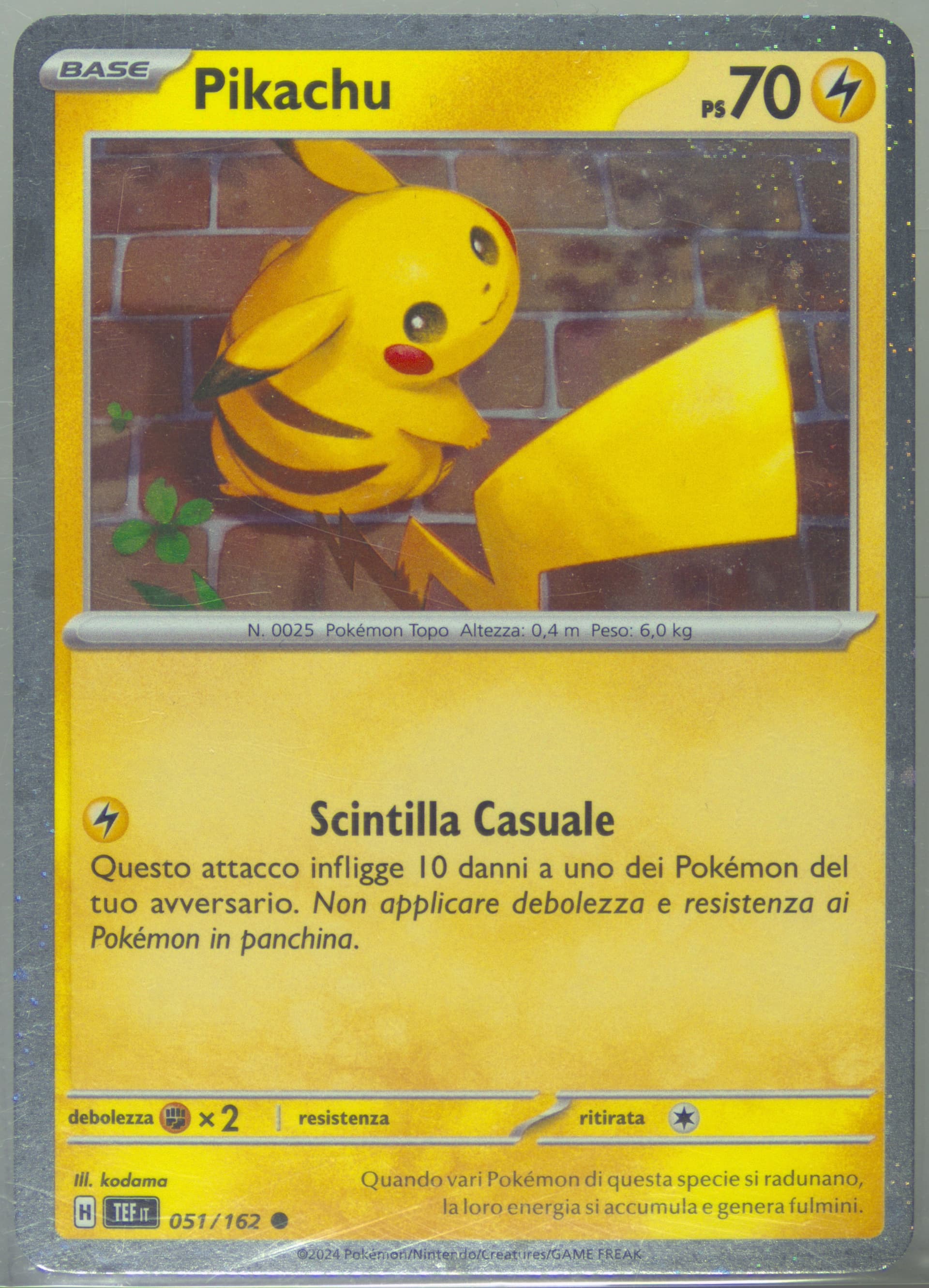 Pikachu Fall Collector Chest (051) 2024 Pokemon Italian Tef It-Temporal Forces