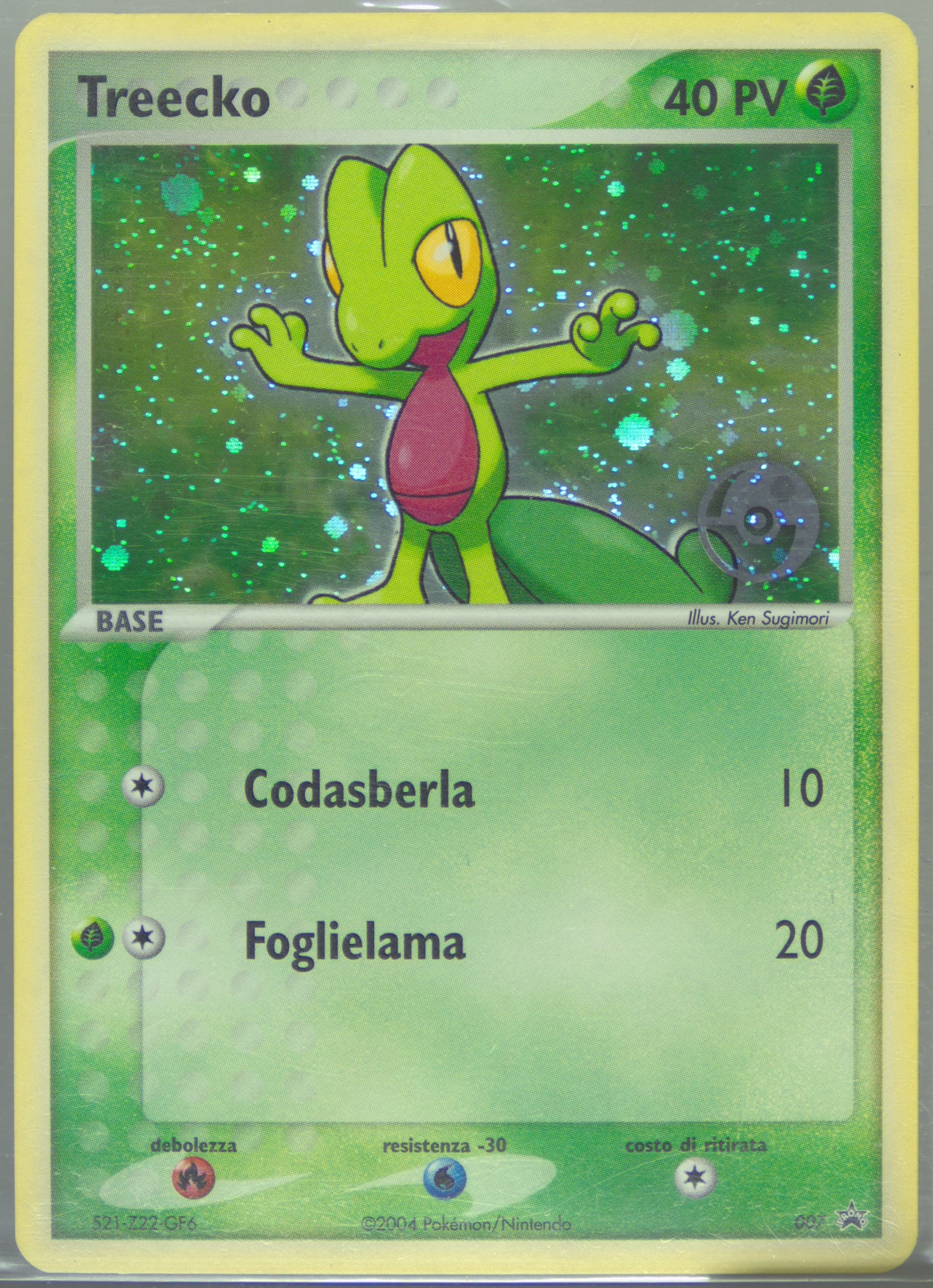 Treecko-Holo European Pop Tournament-Italian (007) 2004 Pokemon Black Star Promo