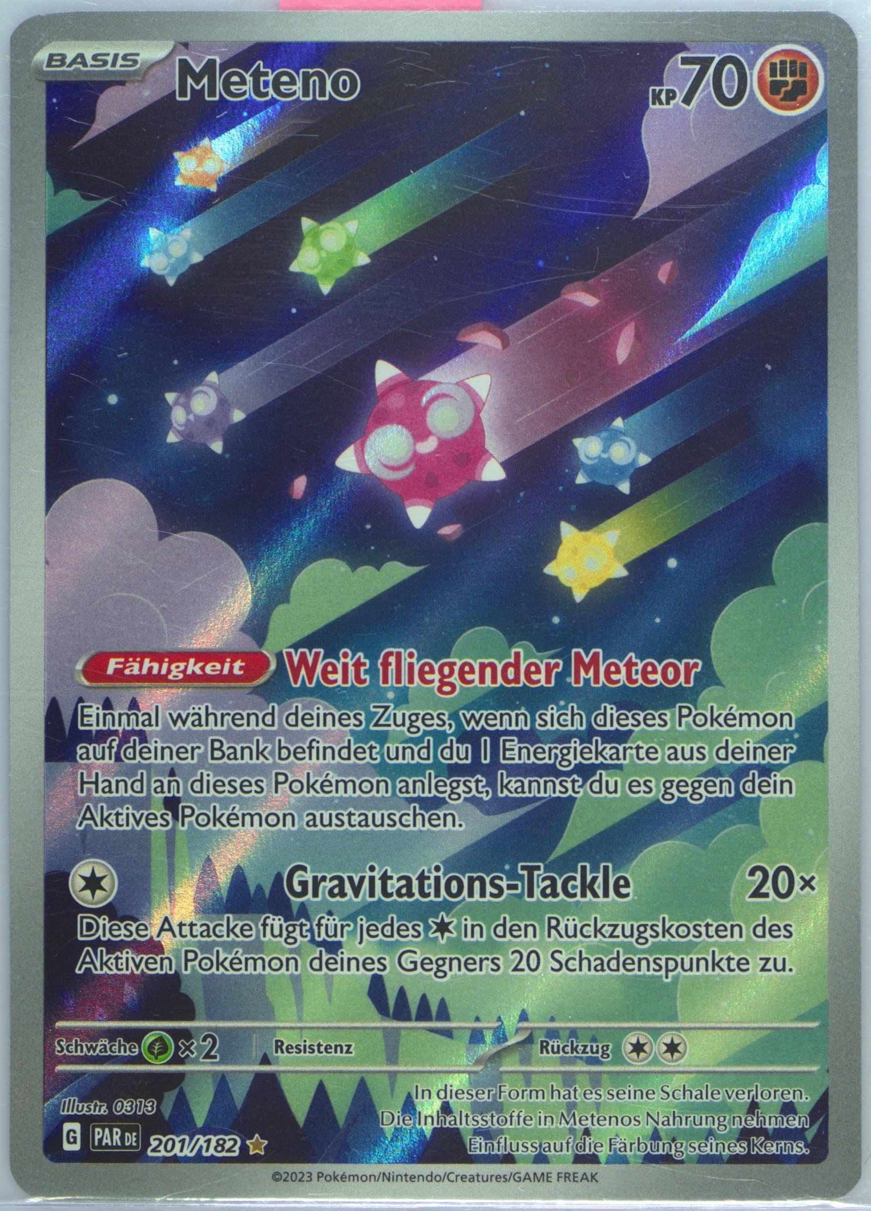 Minior Illustration Rare (201) 2023 Pokemon German Par de-Paradox Rift