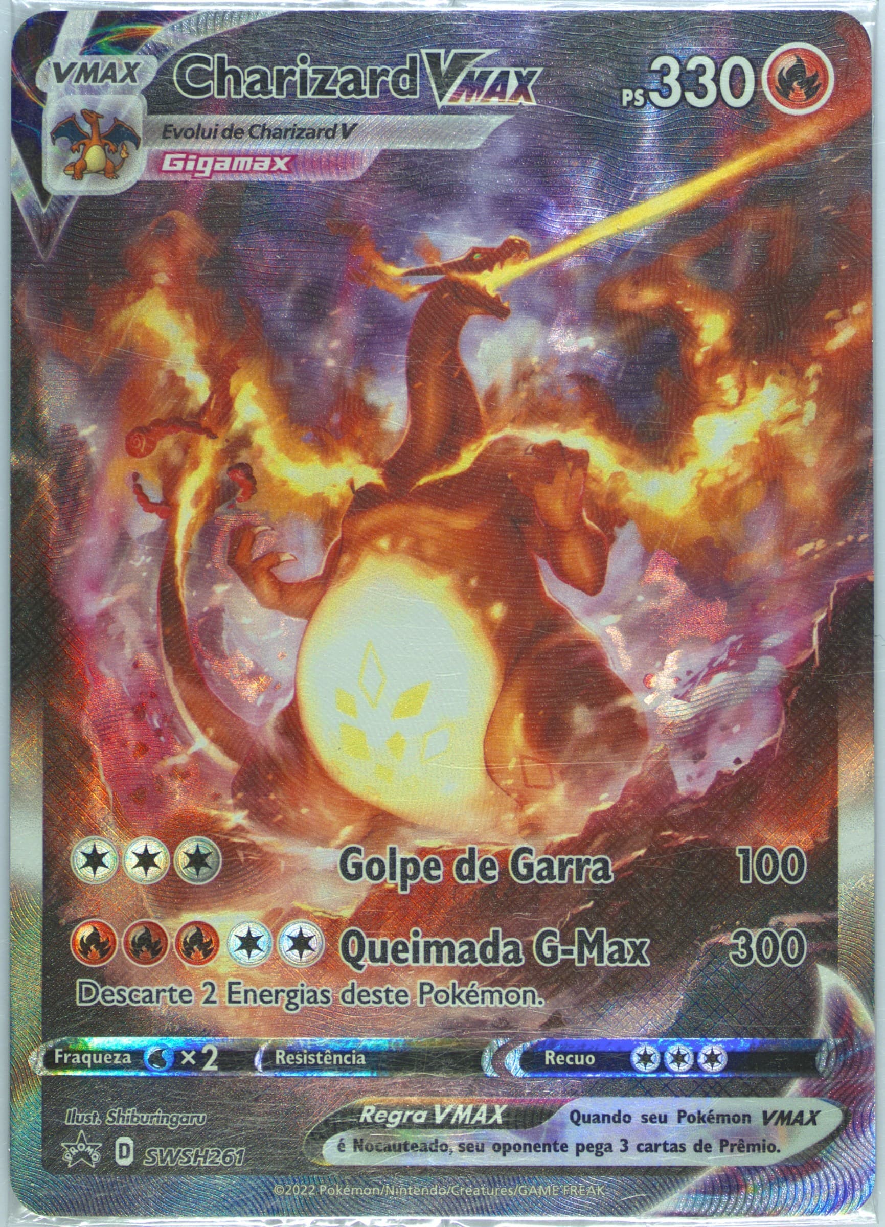 Full Art/Charizard Vmax Sword & Shield Ultra-Premium Collection-Charizard-Portuguese (261) 2023 Pokemon Swsh Black Star Promo