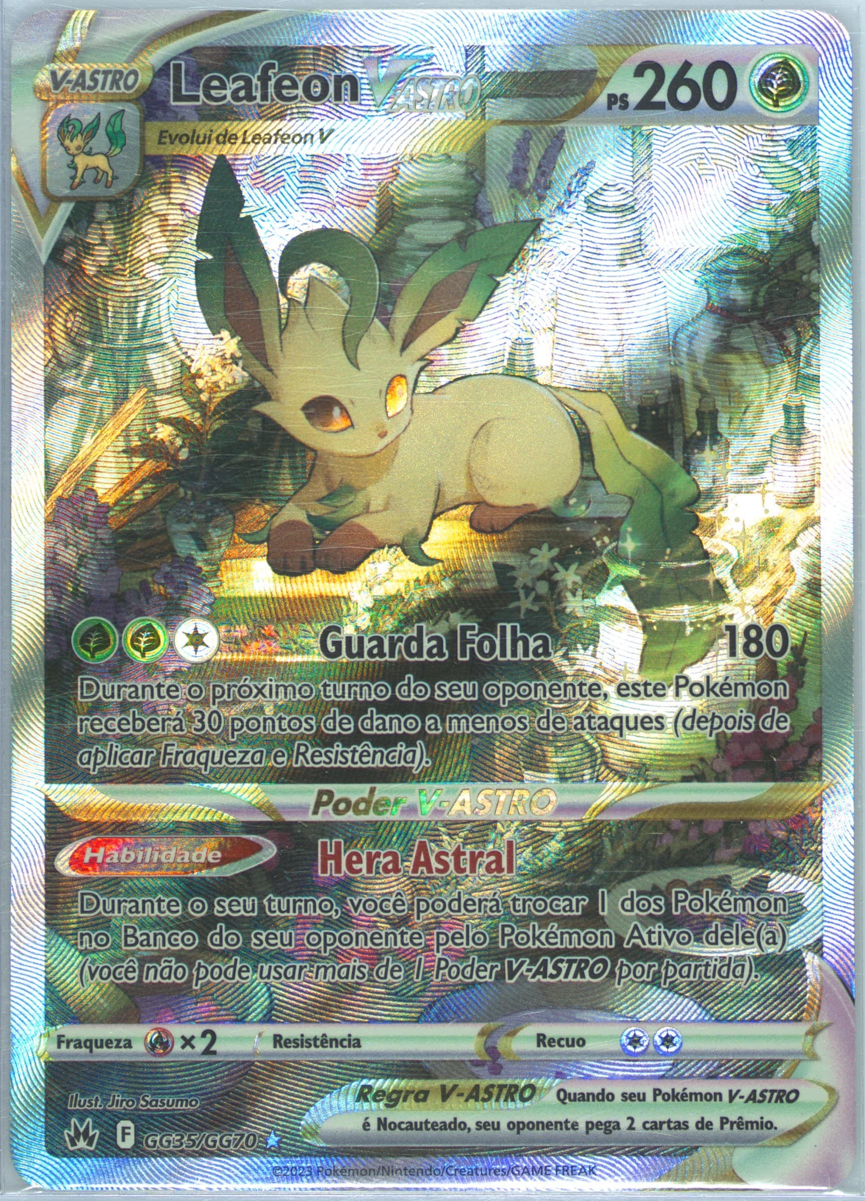 Full Art/Leafeon Vastro Portuguese (GG35) 2023 Pokemon Sword and Shield Crown Zenith