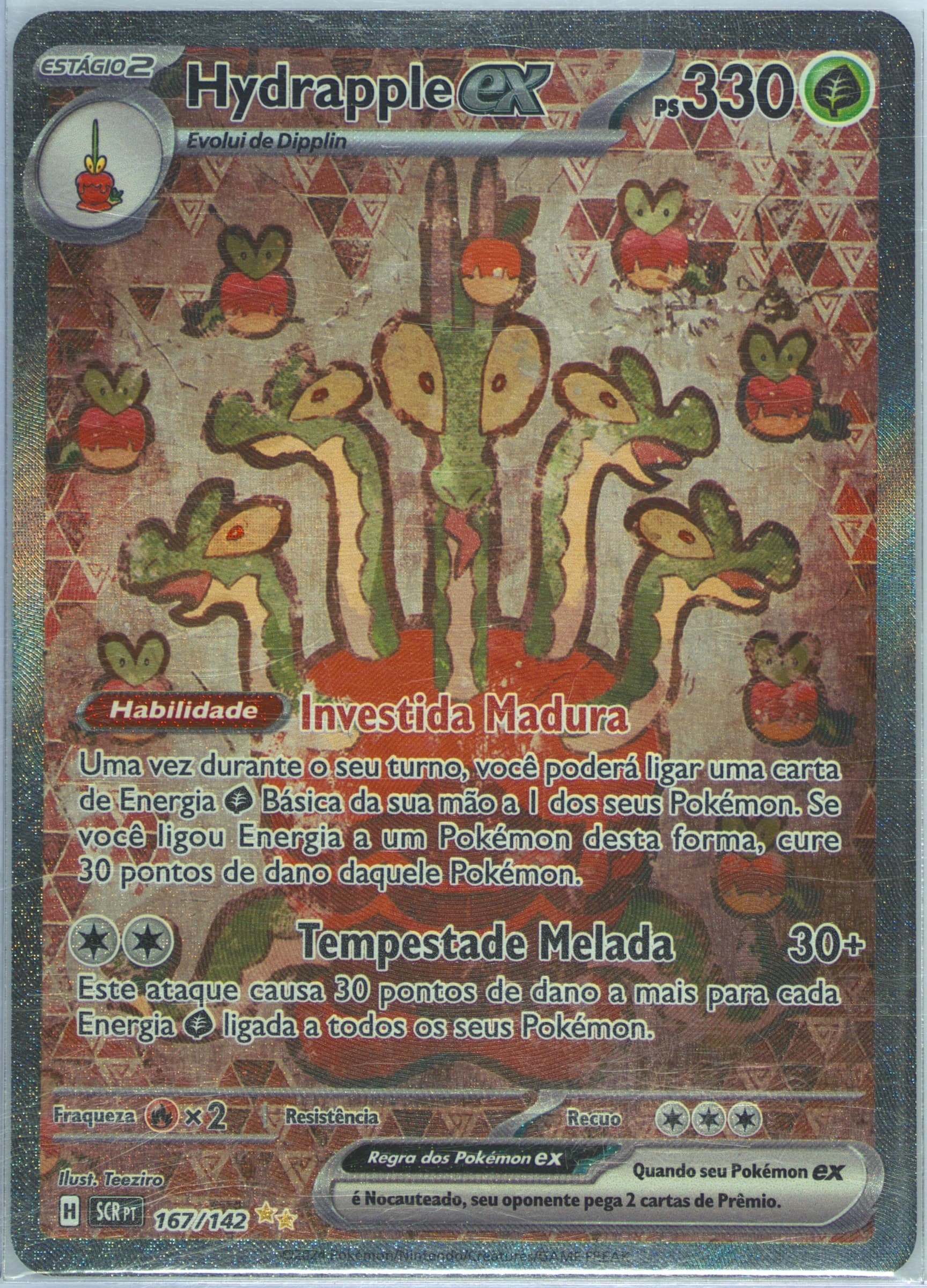Hydrapple EX Special Illustration Rare (167) 2024 Pokemon Portuguese Scr PT-Stellar Crown