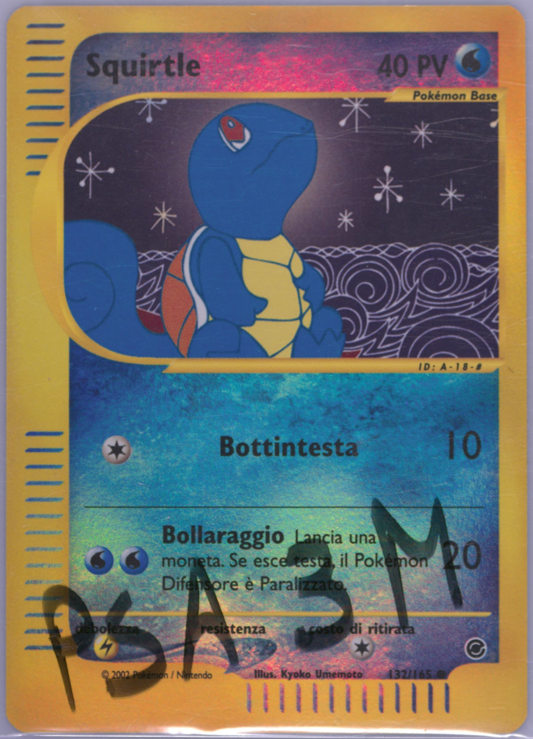 Squirtle-Reverse Foil Italian (132) 2002 Pokemon Expedition
