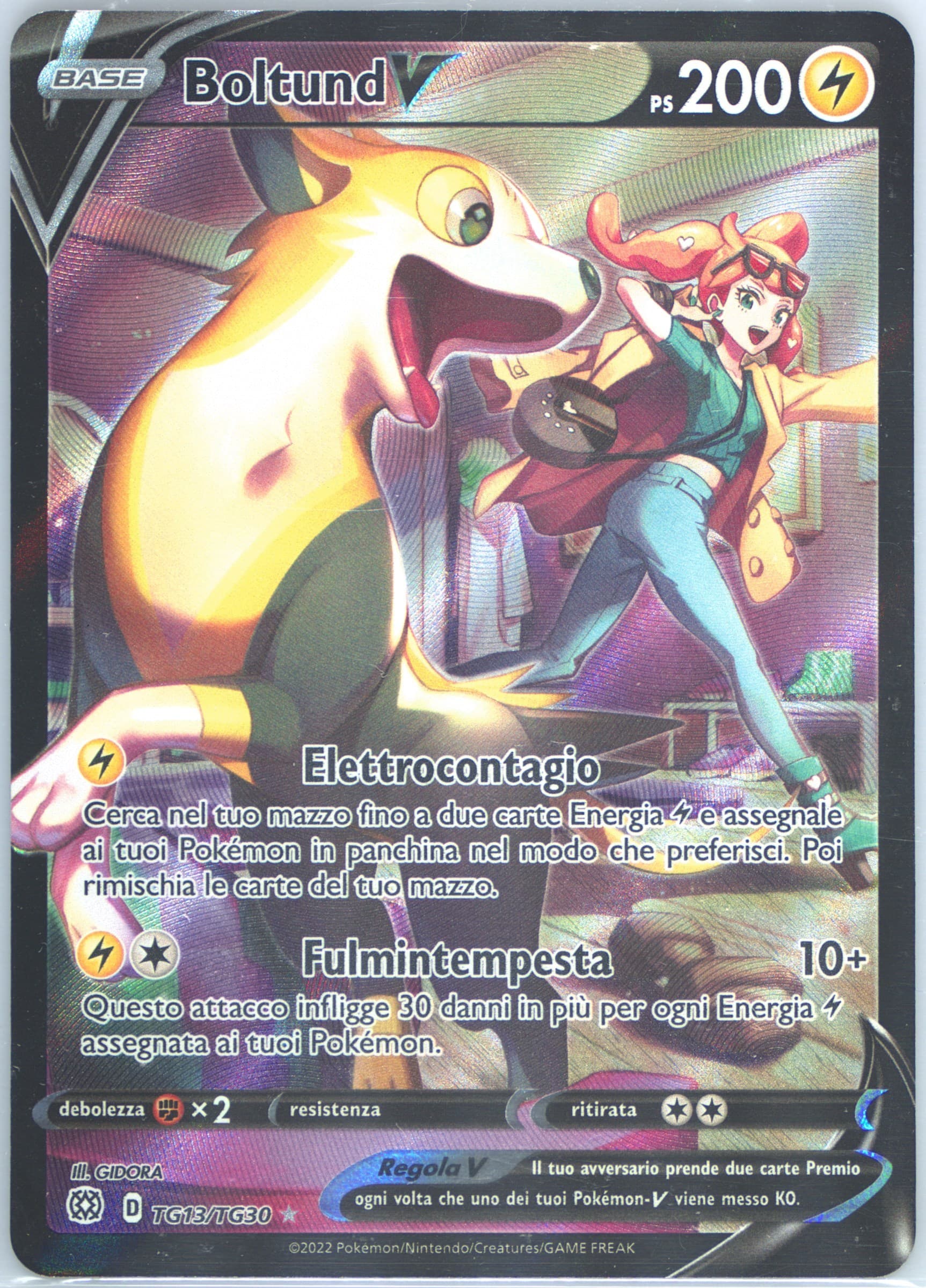 Full Art/Boltund V Italian (TG13) 2022 Pokemon Sword & Shield Brilliant Stars