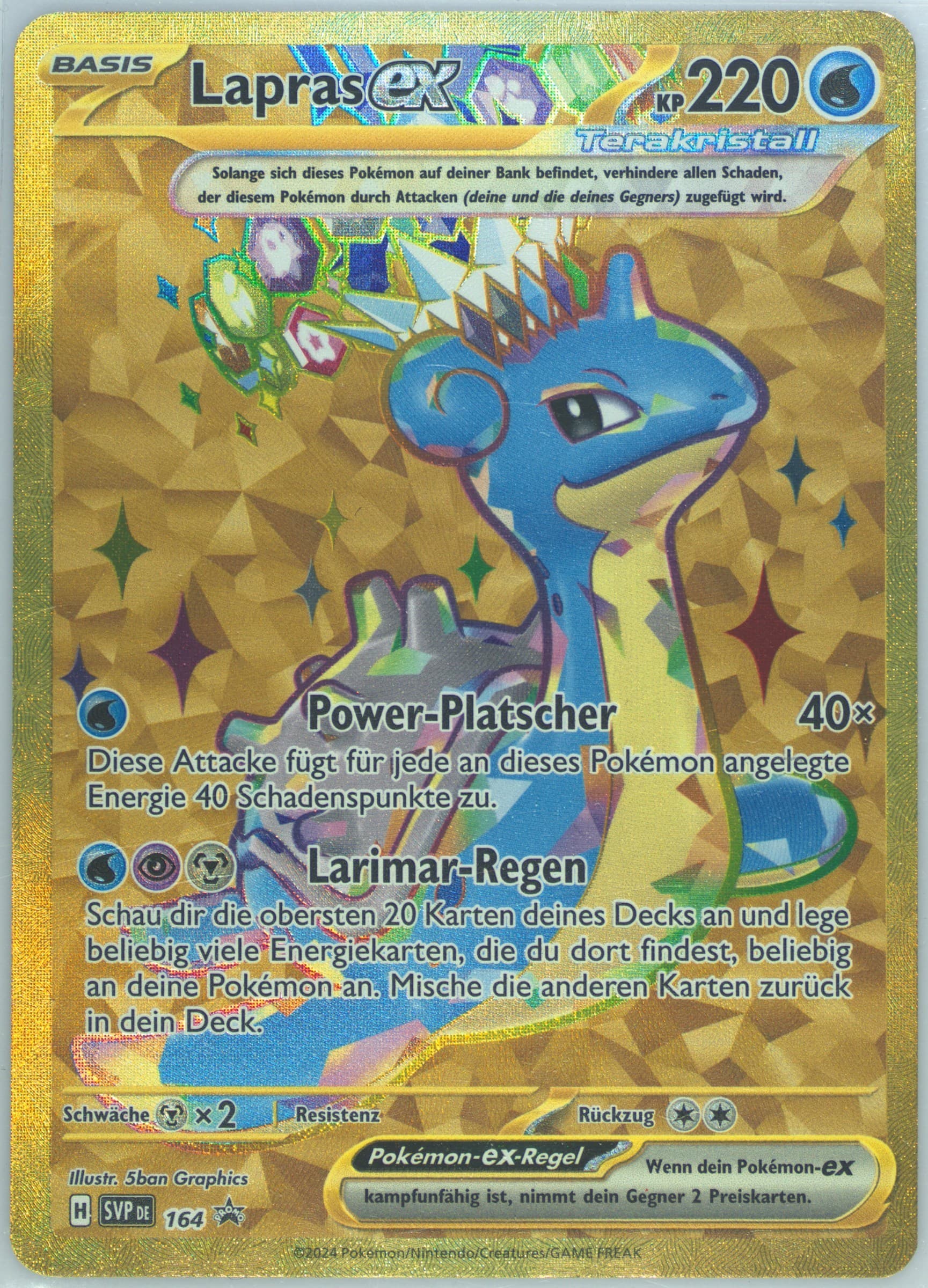 Lapras EX Terapagos EX Ultra-Premium Collection (164) 2024 Pokemon German Svp de-SV Black Star Promo