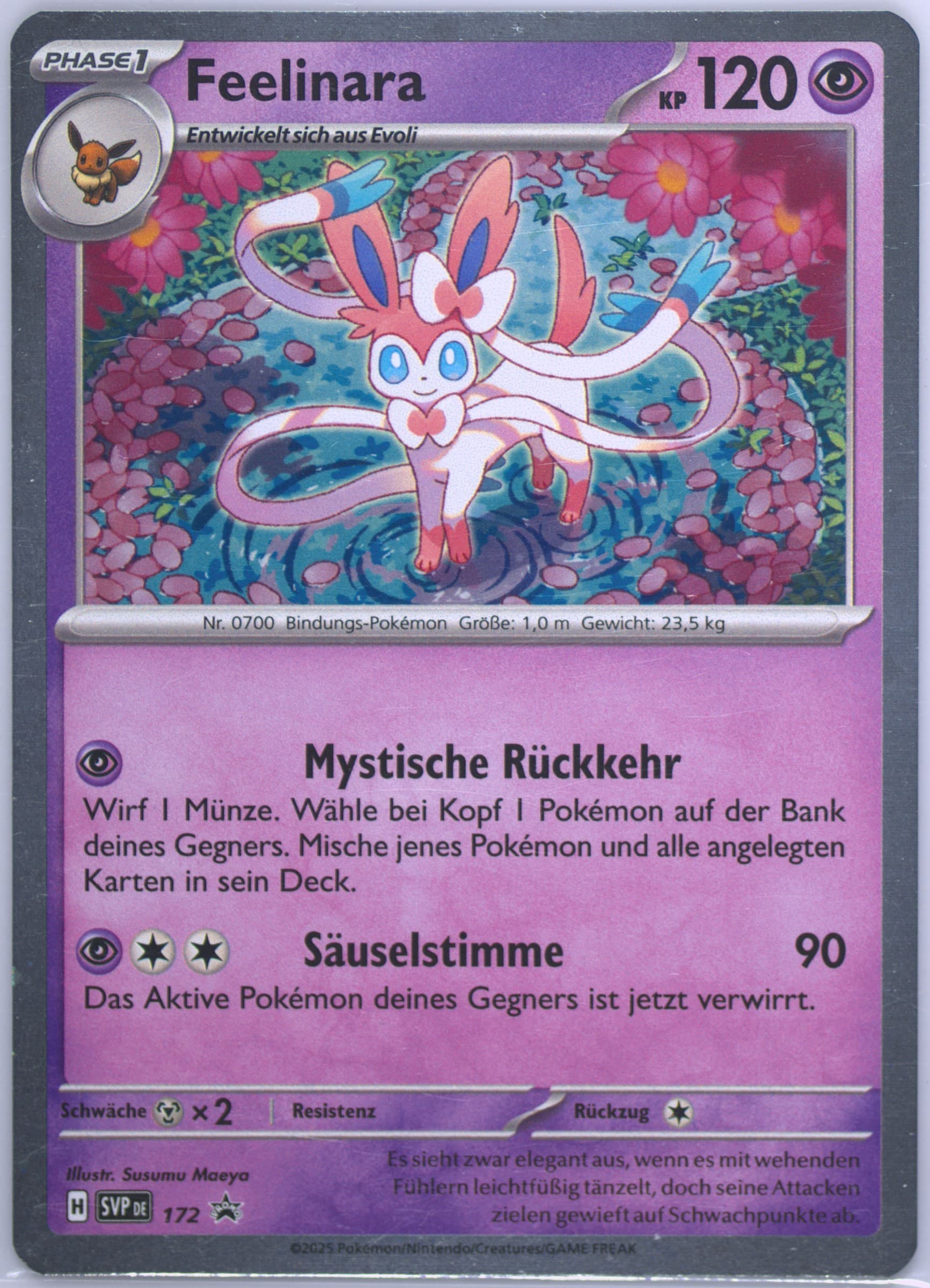 Sylveon Prismatic Evolutions Tech Sticker Collection (172) 2025 Pokemon German Svp de-SV Black Star Promo
