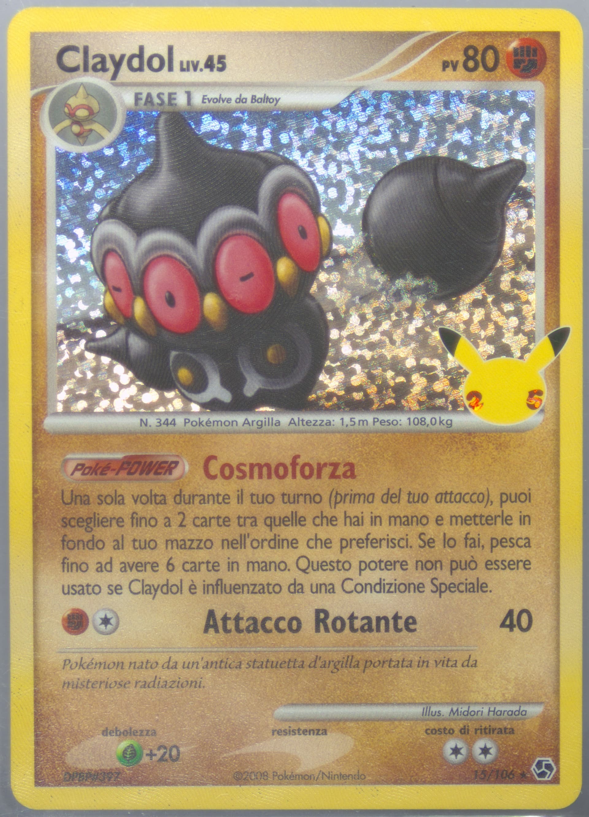 Claydol-Holo Italian (15) 2021 Pokemon Celebrations Classic Collection