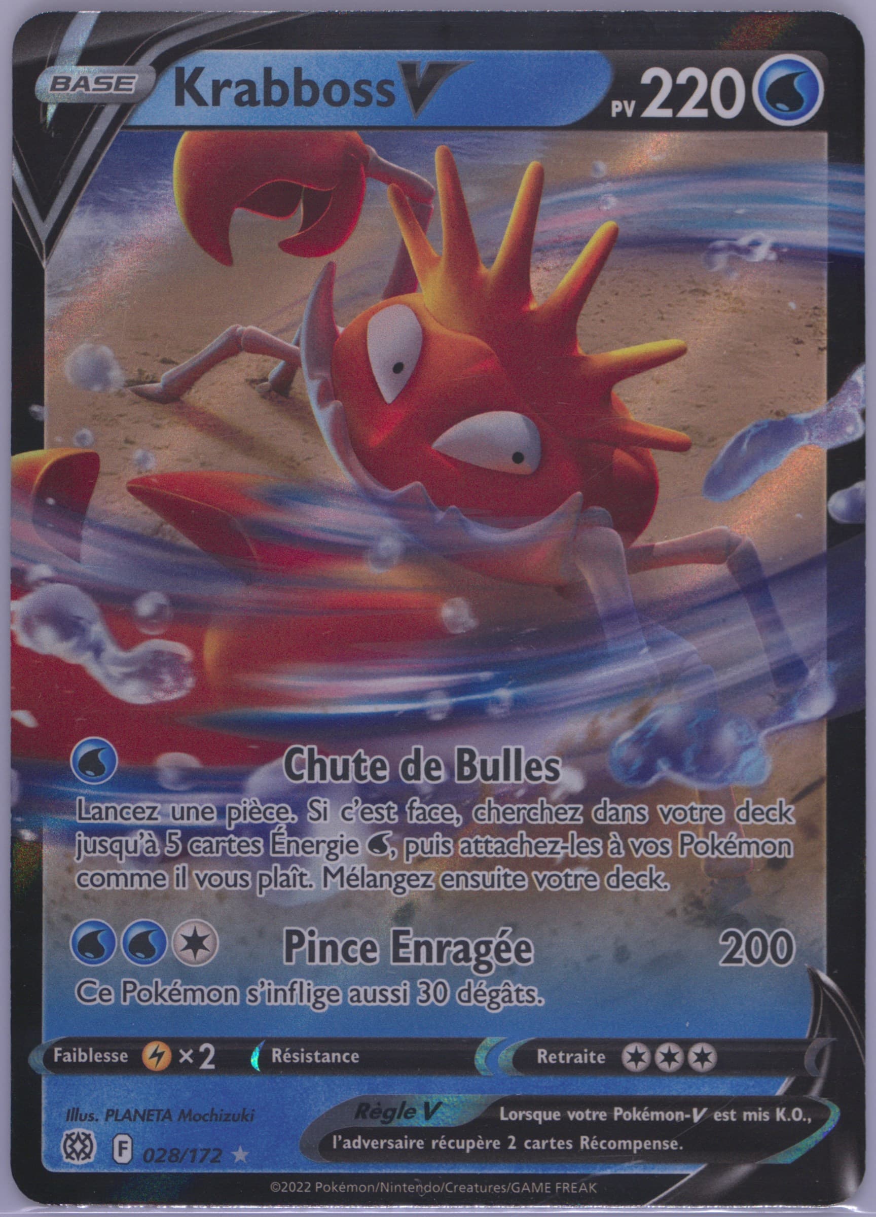 Krabboss V French (028) 2022 Pokemon Sword & Shield Brilliant Stars