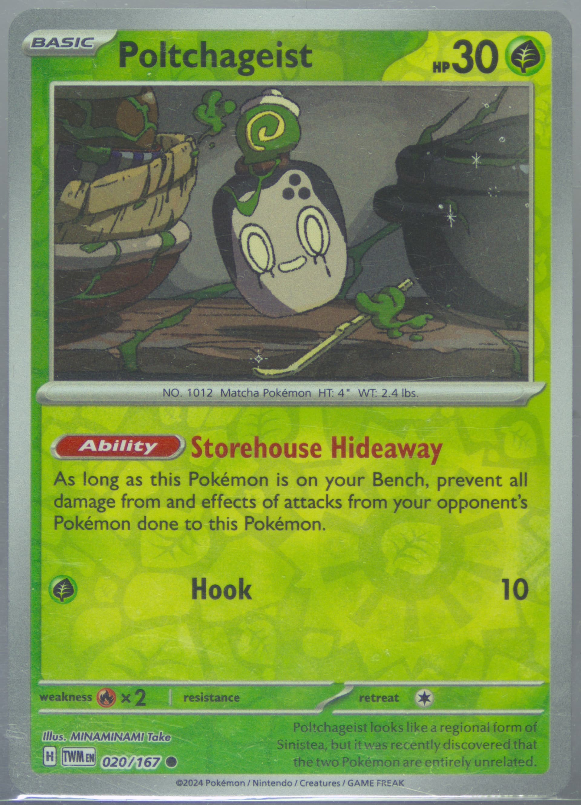 Poltchageist Reverse Holo (020) 2024 Pokemon Twm EN-Twilight Masquerade