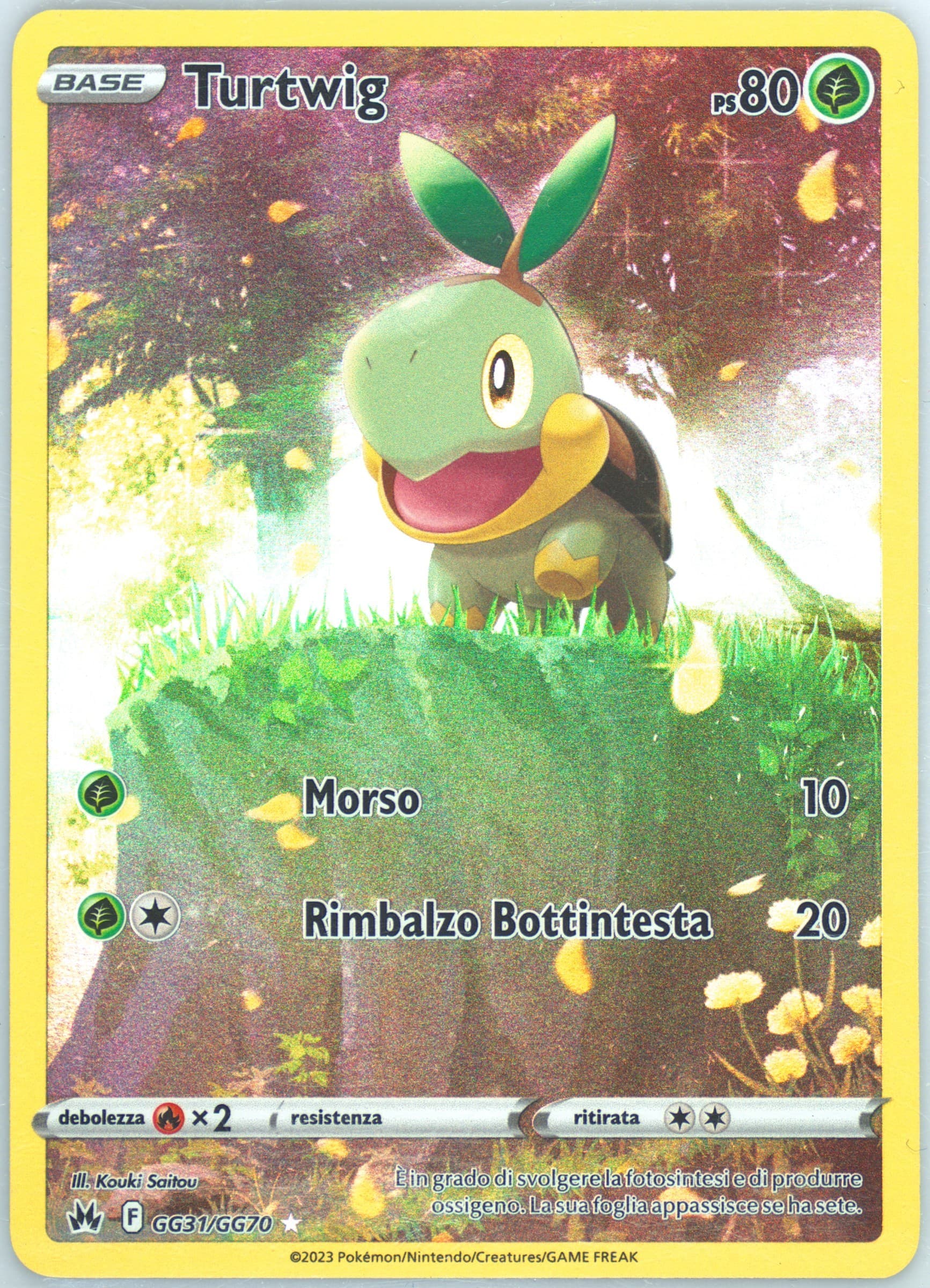 Full Art/Turtwig Italian (GG31) 2023 Pokemon Sword and Shield Crown Zenith