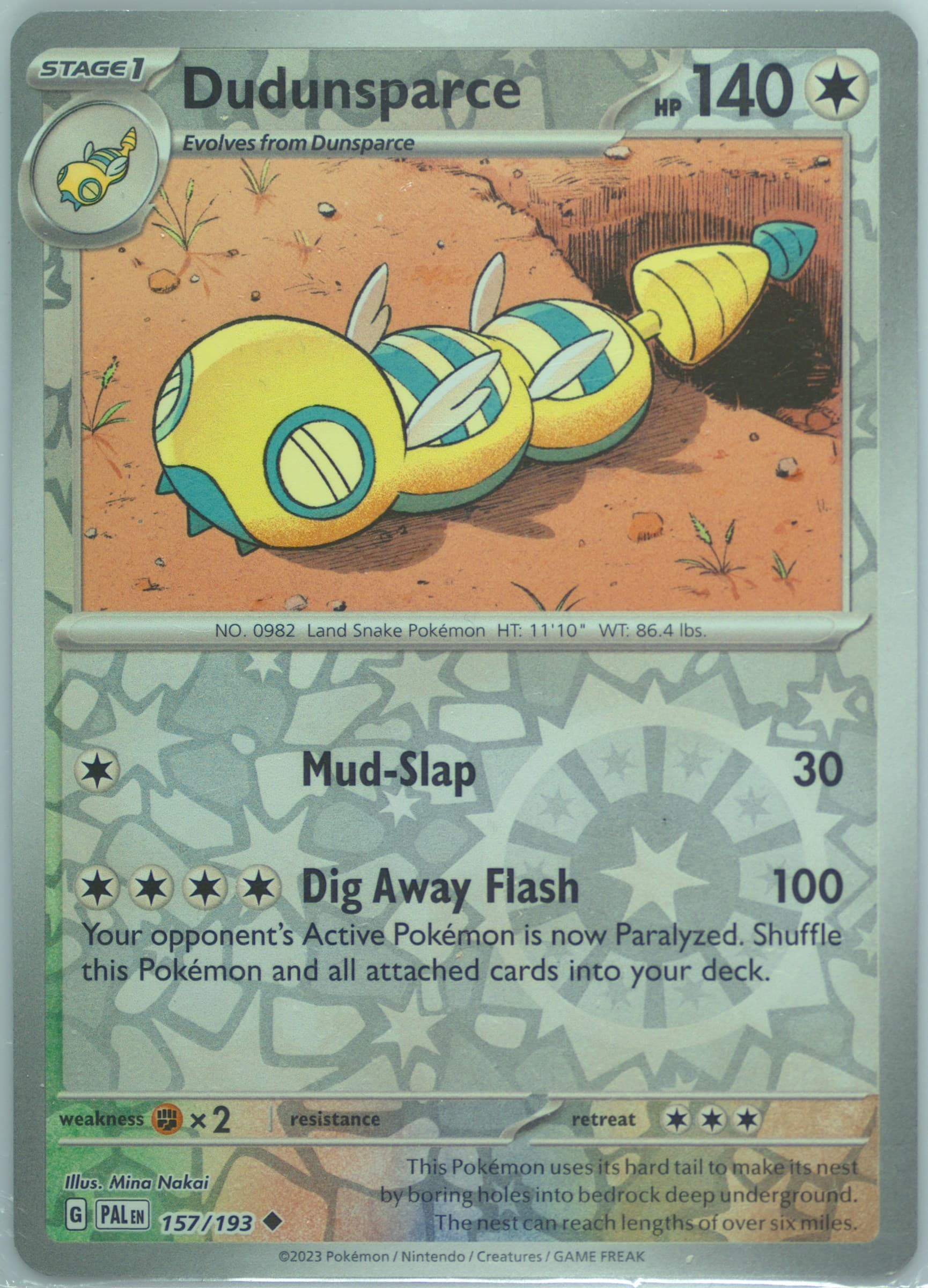 Dudunsparce Reverse Holo (157) 2023 Pokemon Pal EN-Paldea Evolved