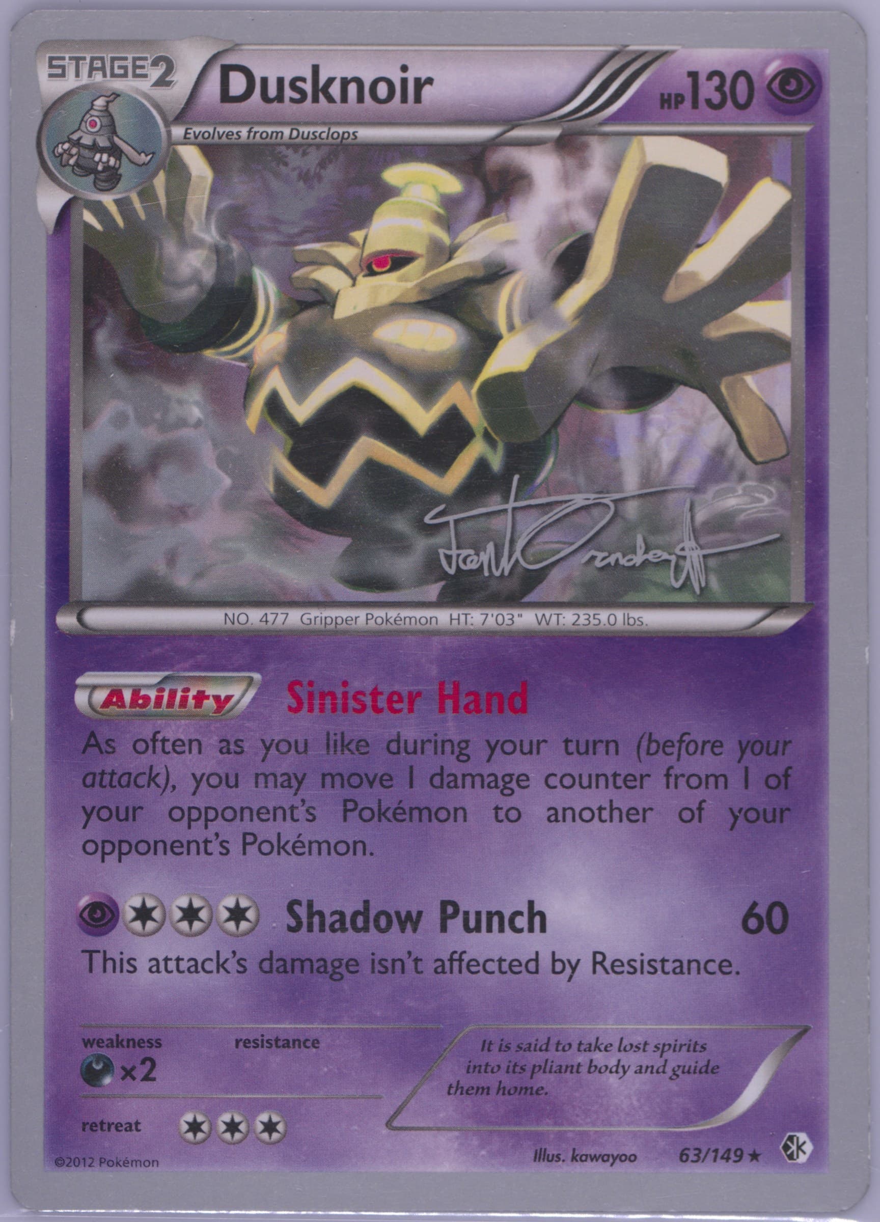 Dusknoir Trevgor (63) 2014 Pokemon World Championships Promo