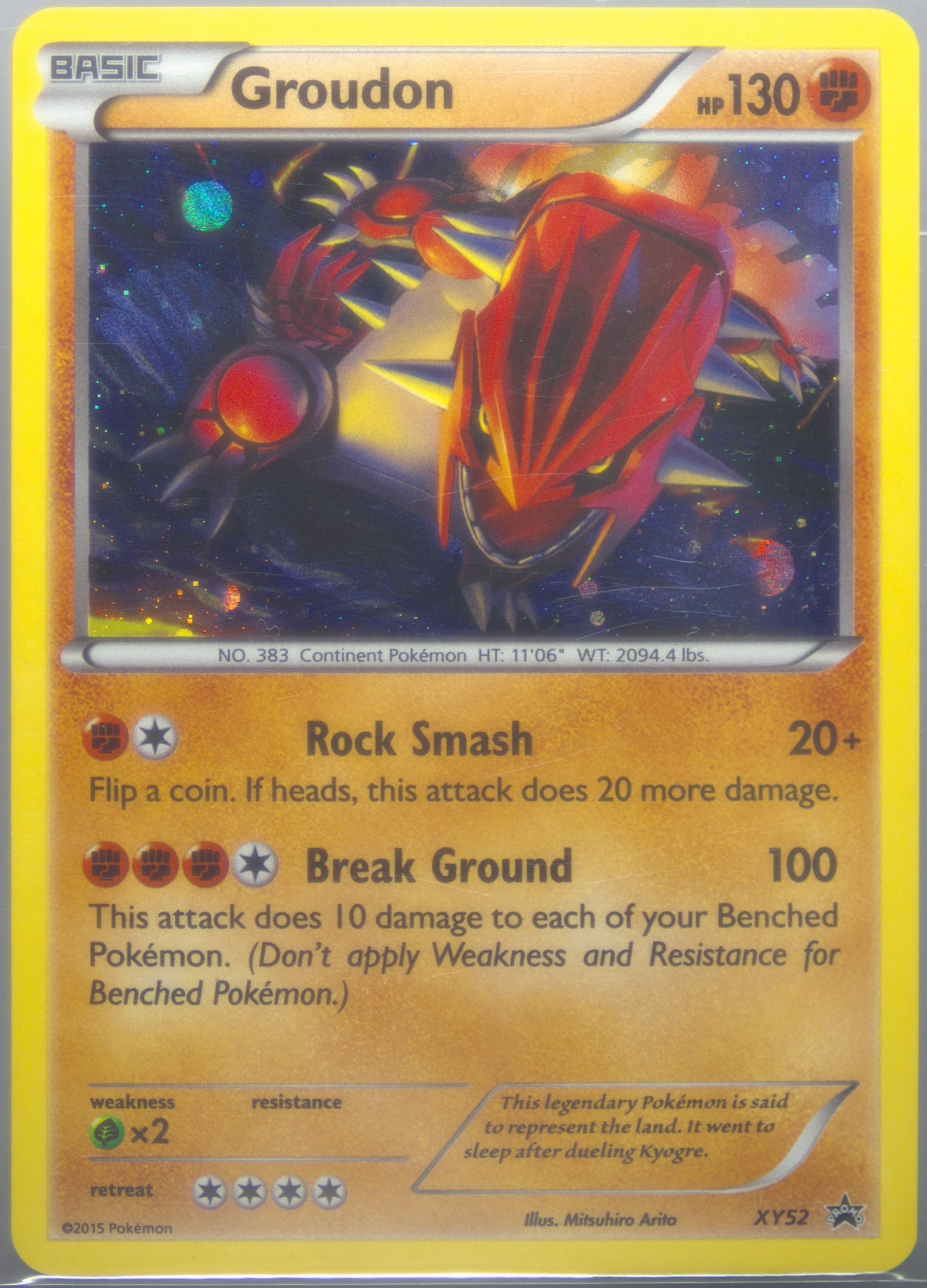Groudon-Holo Incorrect Holo (XY52) 2015 Pokemon XY Black Star Promos