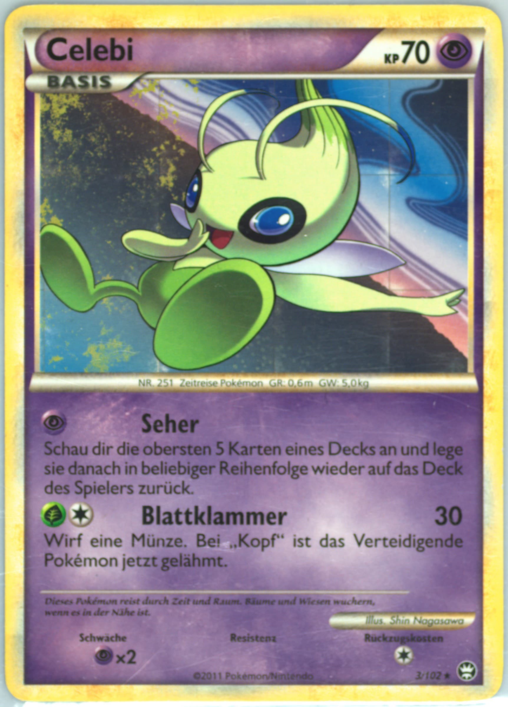 Celebi (3) 2011 Pokemon German Heartgold & Soulsilver Triumphant