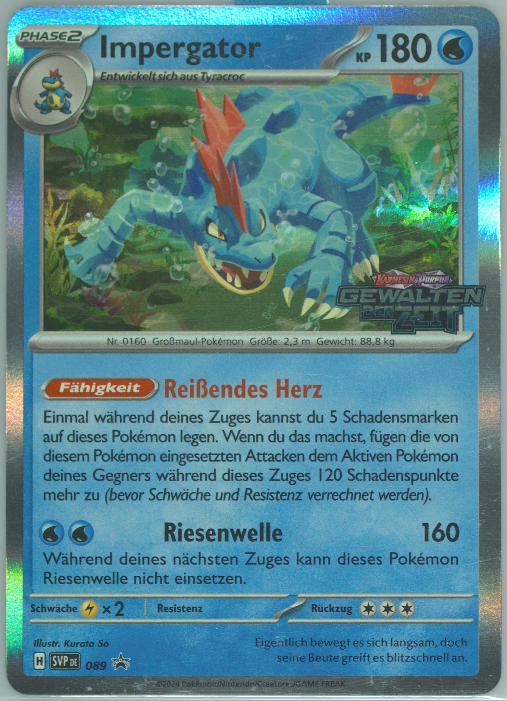 Feraligatr Temporal Forces Prerelease (089) 2024 Pokemon German Svp de-SV Black Star Promo