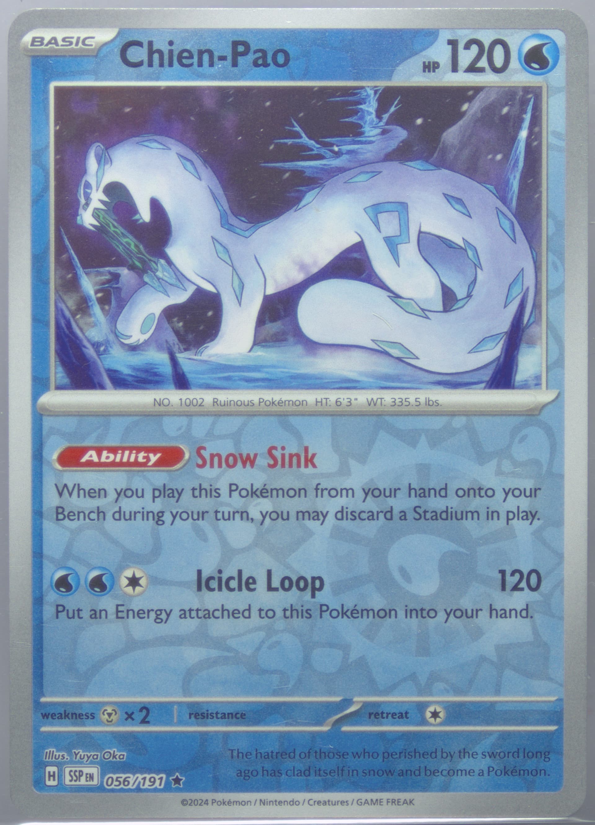 Chien-Pao Reverse Holo (056) 2024 Pokemon Ssp EN-Surging Sparks