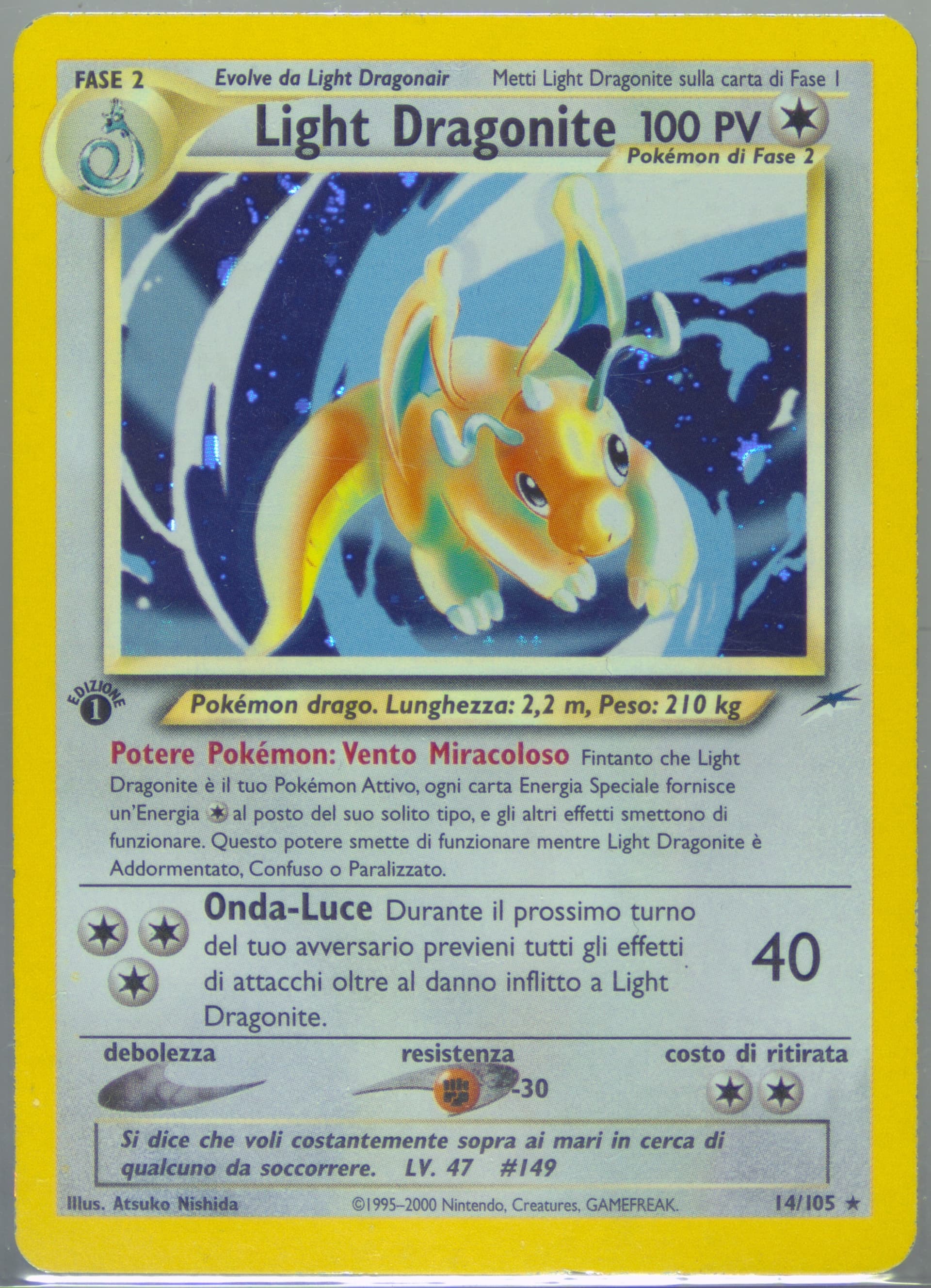 Light Dragonite-Holo Italian-1st Edition (14) 2002 Pokemon Neo Destiny