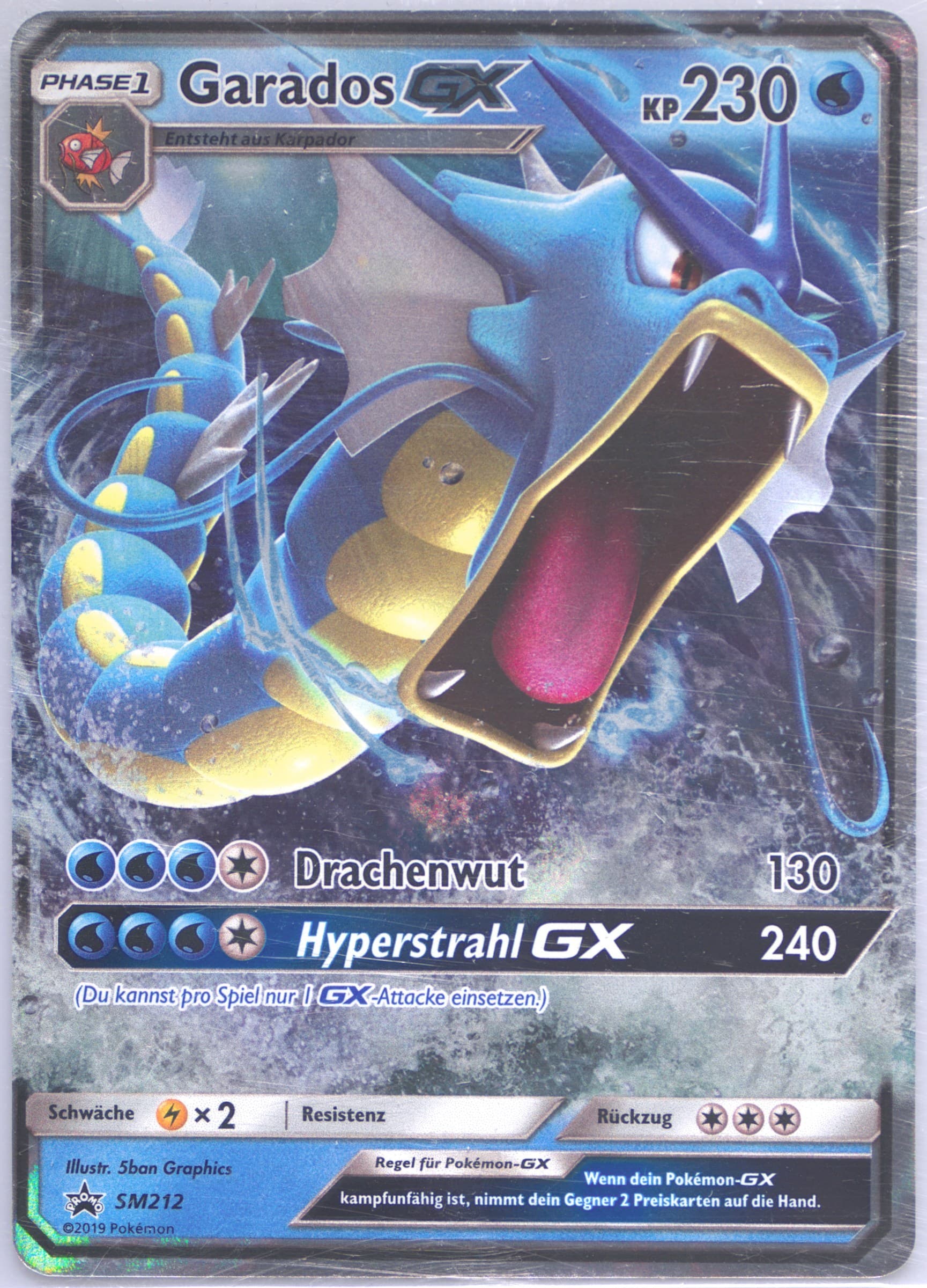 Garados GX Hidden Fates Tins-German (SM212) 2019 Pokemon SM Black Star Promo