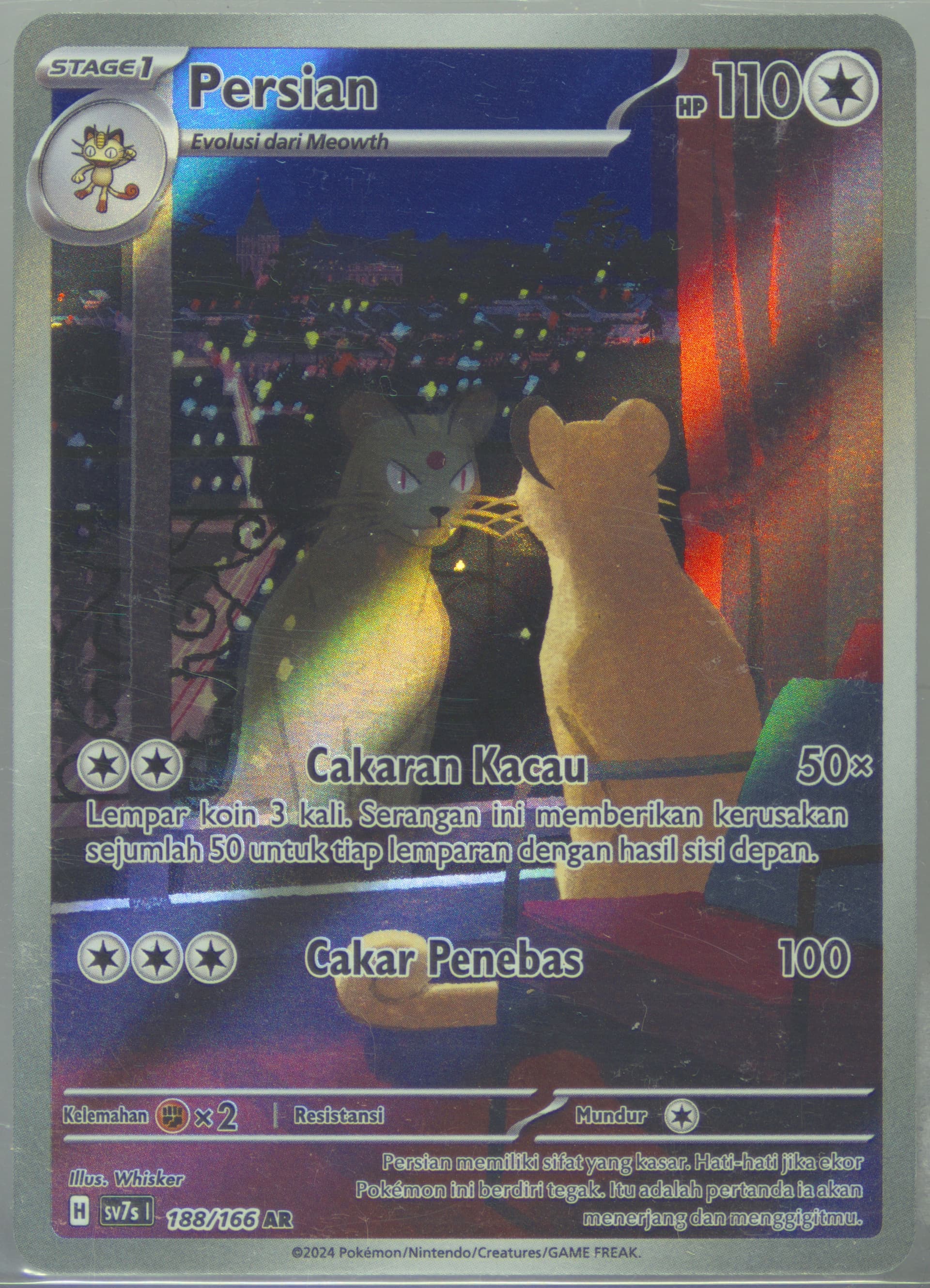 Persian Art Rare (188) 2024 Pokemon Indonesian Sv7s I-Stellar Guidance
