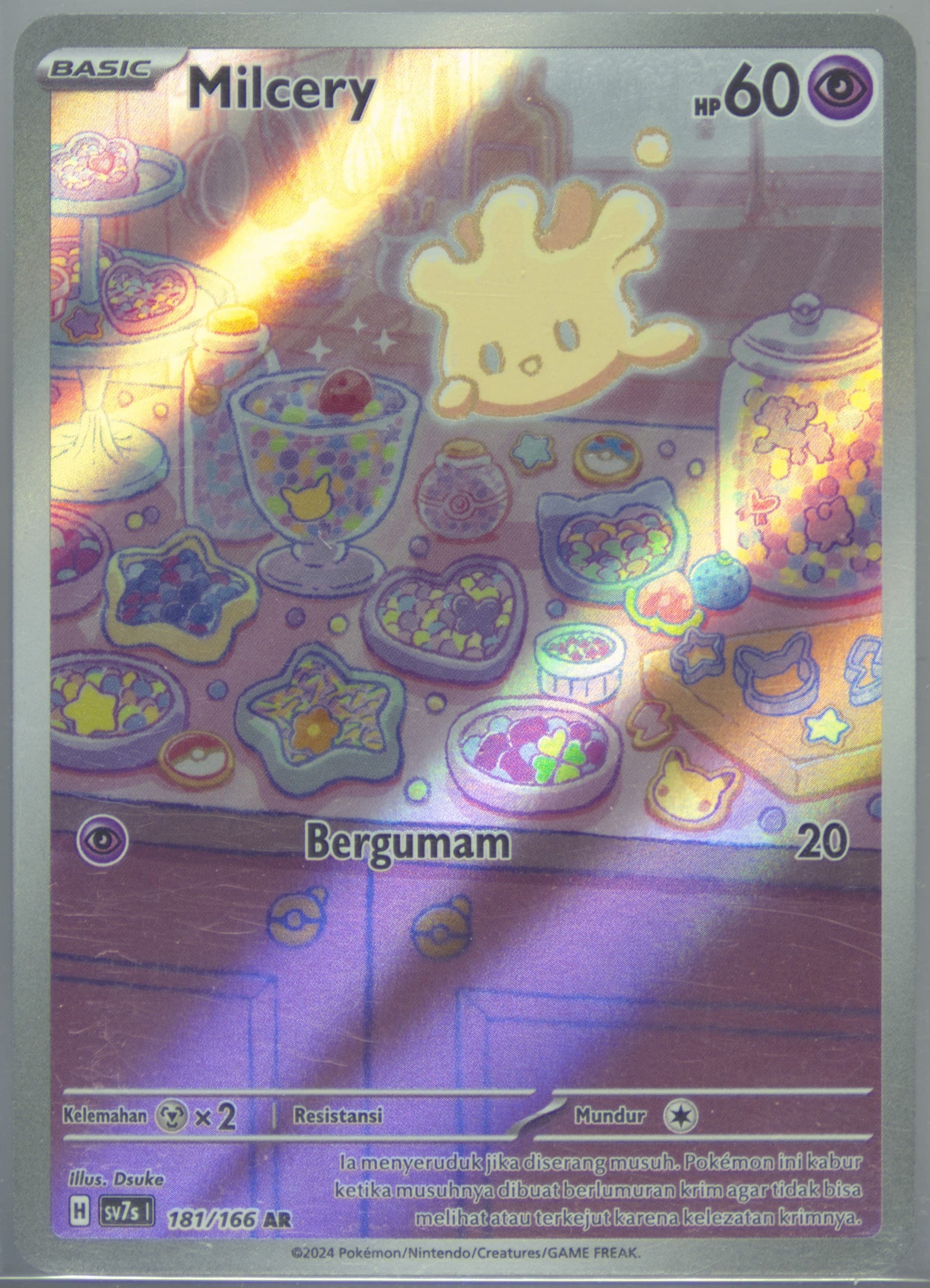 Milcery Art Rare (181) 2024 Pokemon Indonesian Sv7s I-Stellar Guidance
