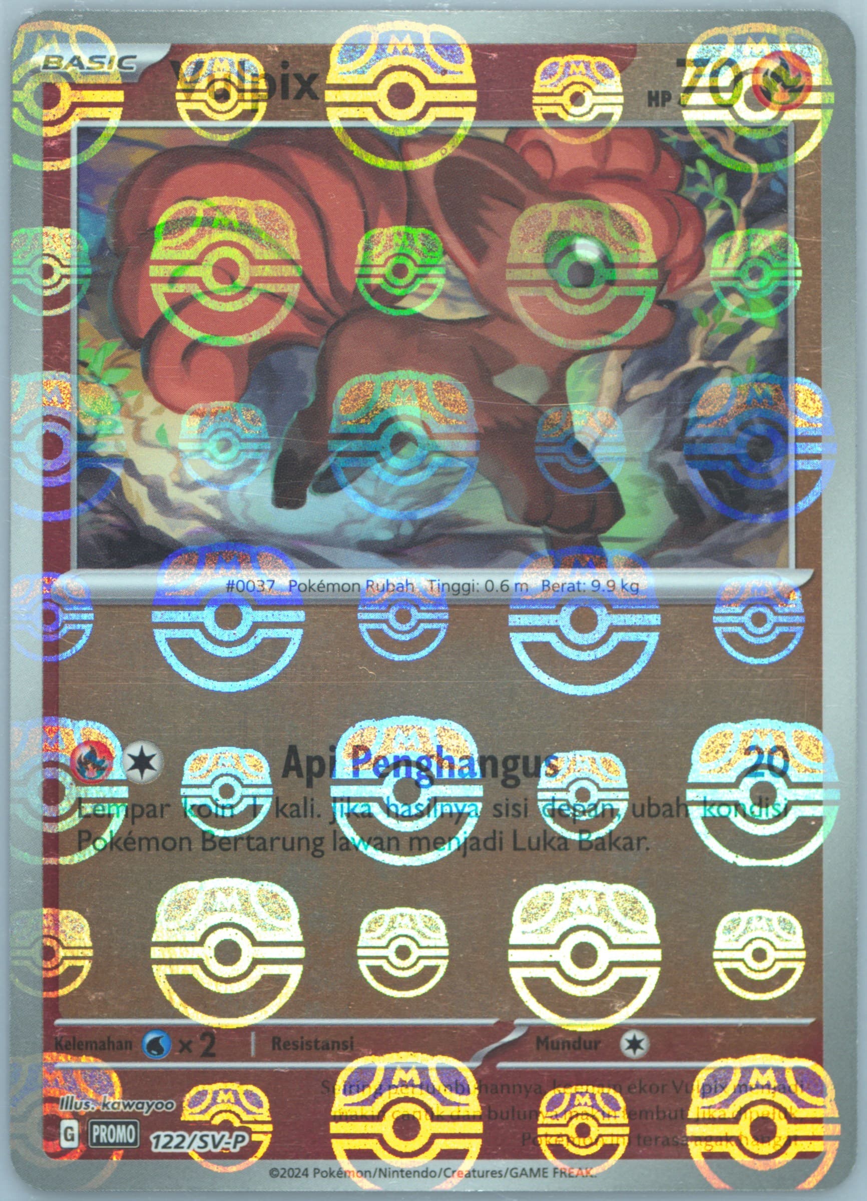 Vulpix Monthly Promo-Master Ball (122) 2024 Pokemon Indonesian SV-P Promo