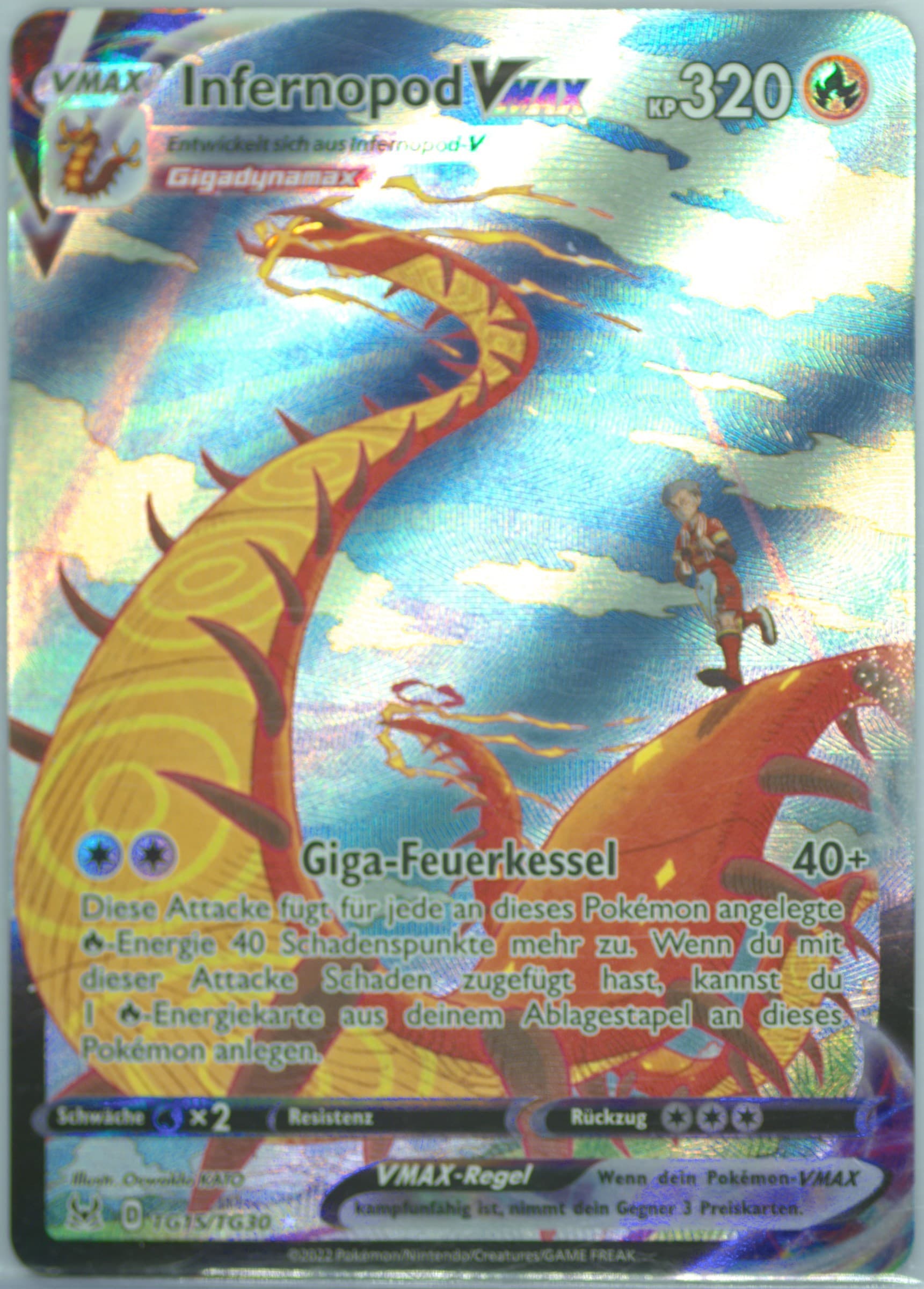 Full Art/Centiskorch Vmax German (TG15) 2022 Pokemon Sword & Shield Lost Origin