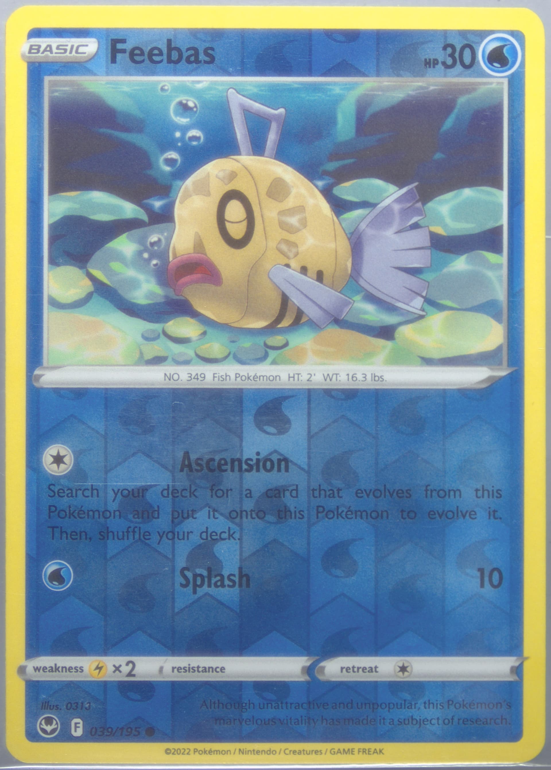 Feebas-Reverse Foil (039) 2022 Pokemon Sword & Shield Silver Tempest