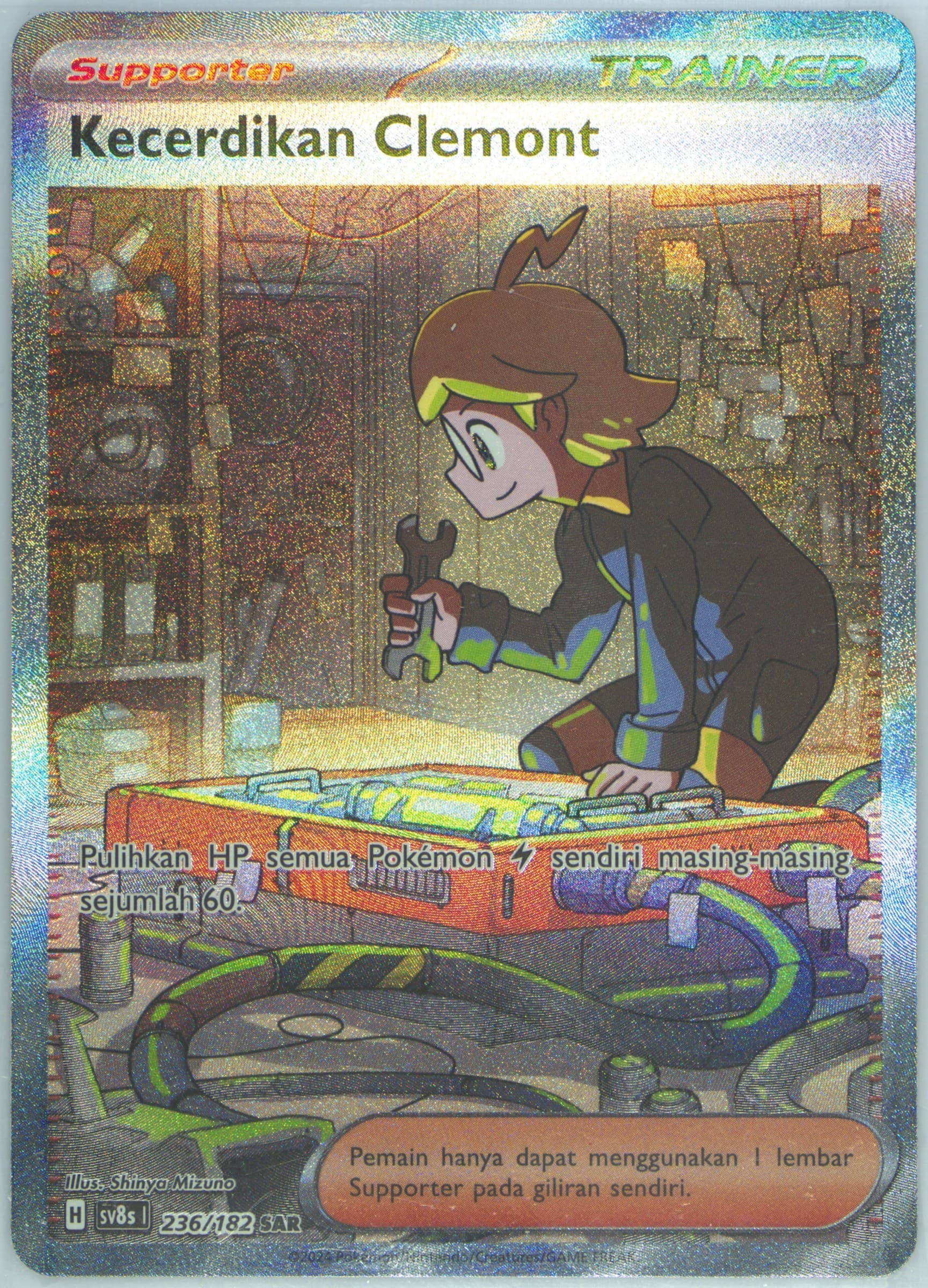 Clemont's Quick Wit Special Art Rare (236) 2024 Pokemon Indonesian Sv8s I-Stellar Lightning