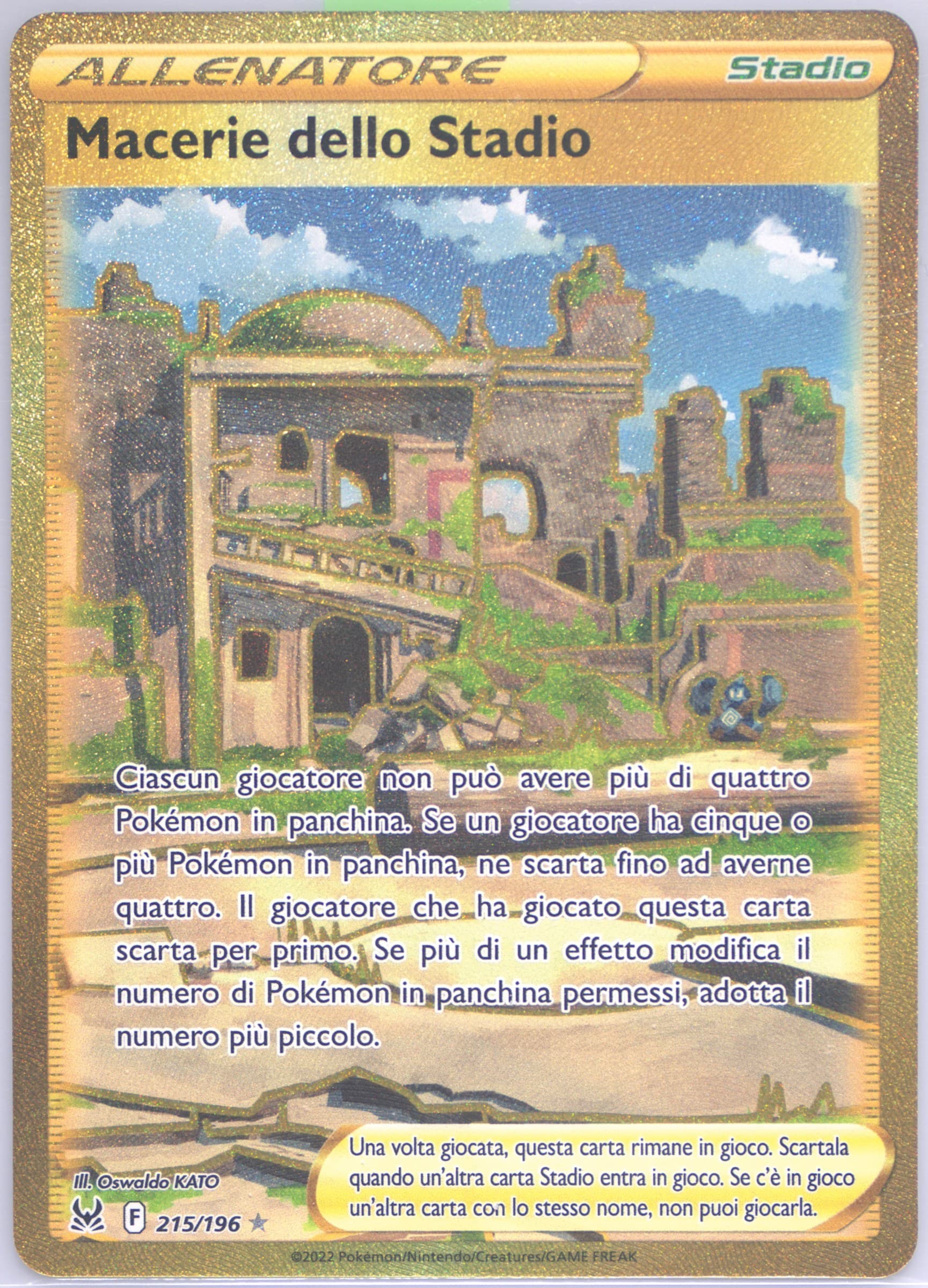 Full Art/Macerie Dello Stadio Italian-Secret (215) 2022 Pokemon Sword & Shield Lost Origin