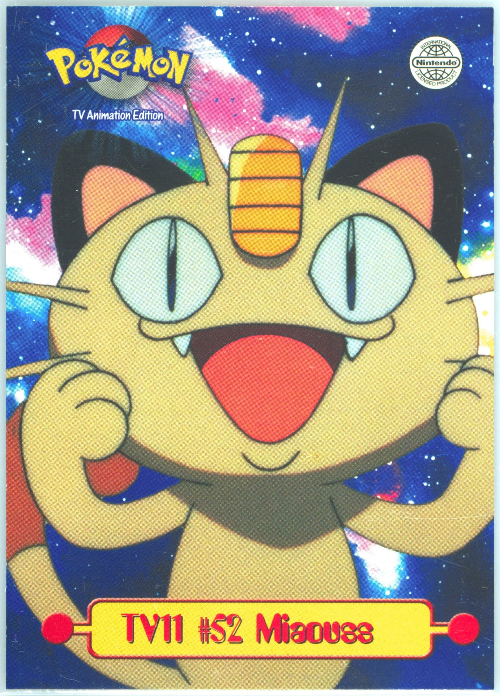 Miaouss French (TV11) 1999 Topps Pokemon Series 1 Character Cards