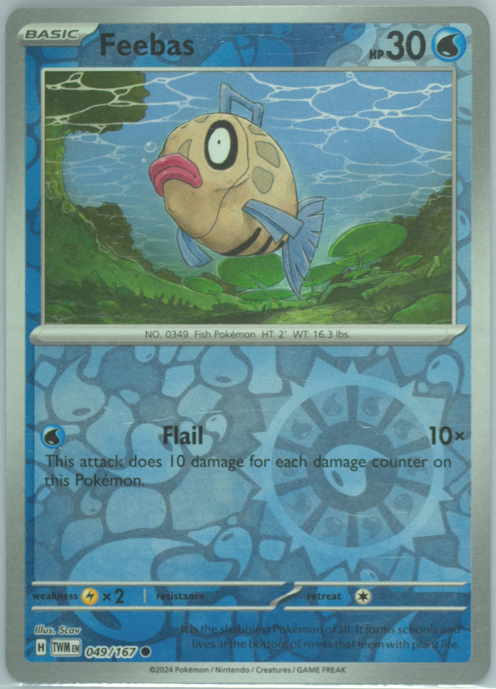 Feebas Reverse Holo (049) 2024 Pokemon Twm EN-Twilight Masquerade