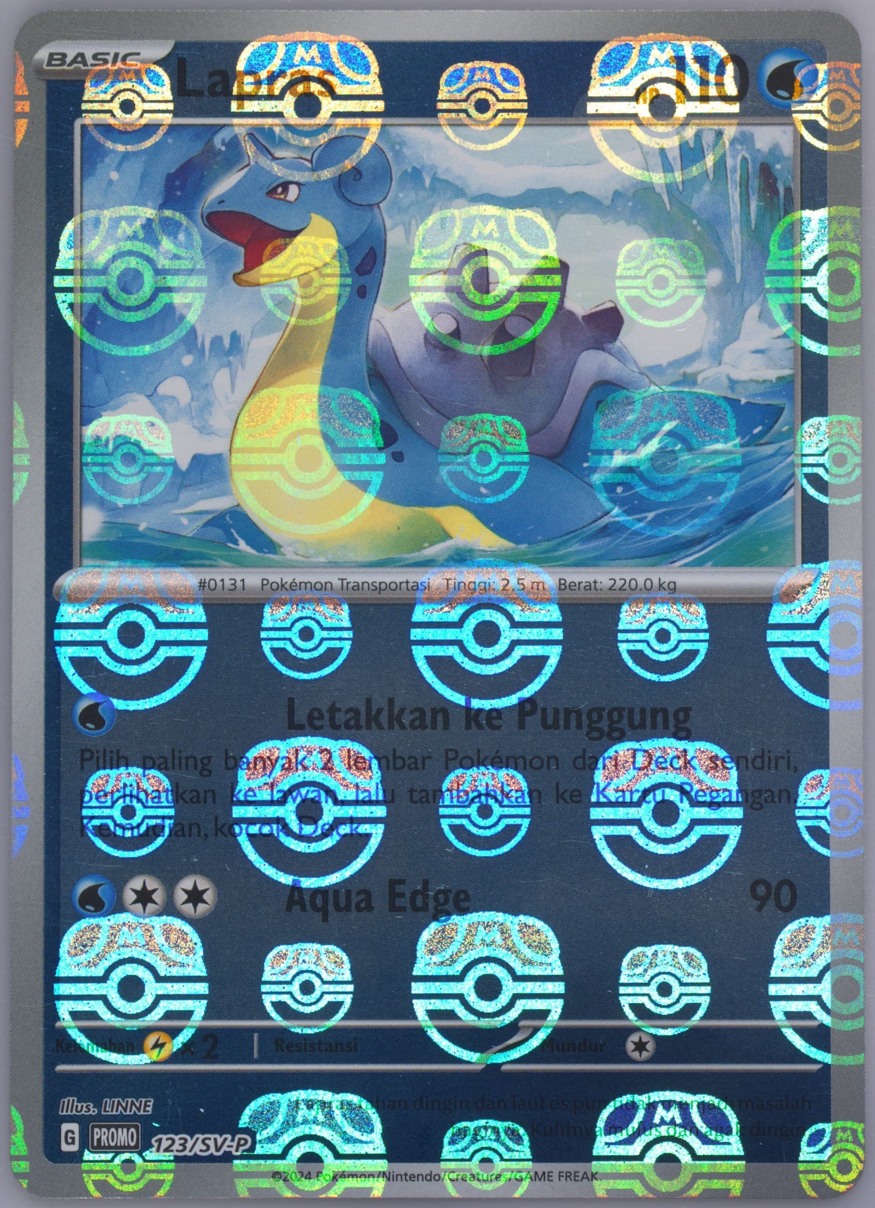Lapras Monthly Promo-Master Ball (123) 2024 Pokemon Indonesian SV-P Promo