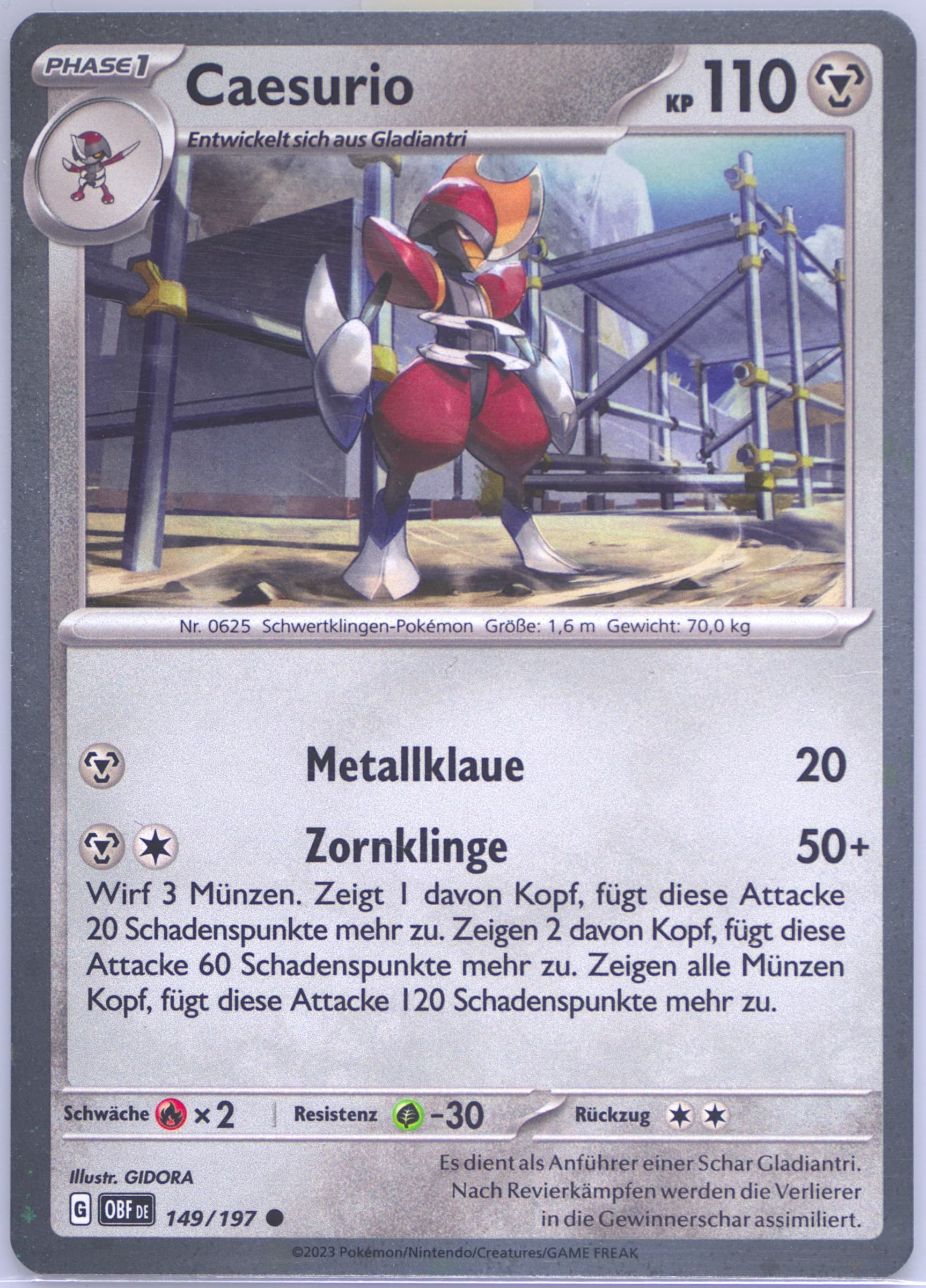 Bisharp Shrouded Fable Illustration Collection (149) 2023 Pokemon German Obf de-Obsidian Flames